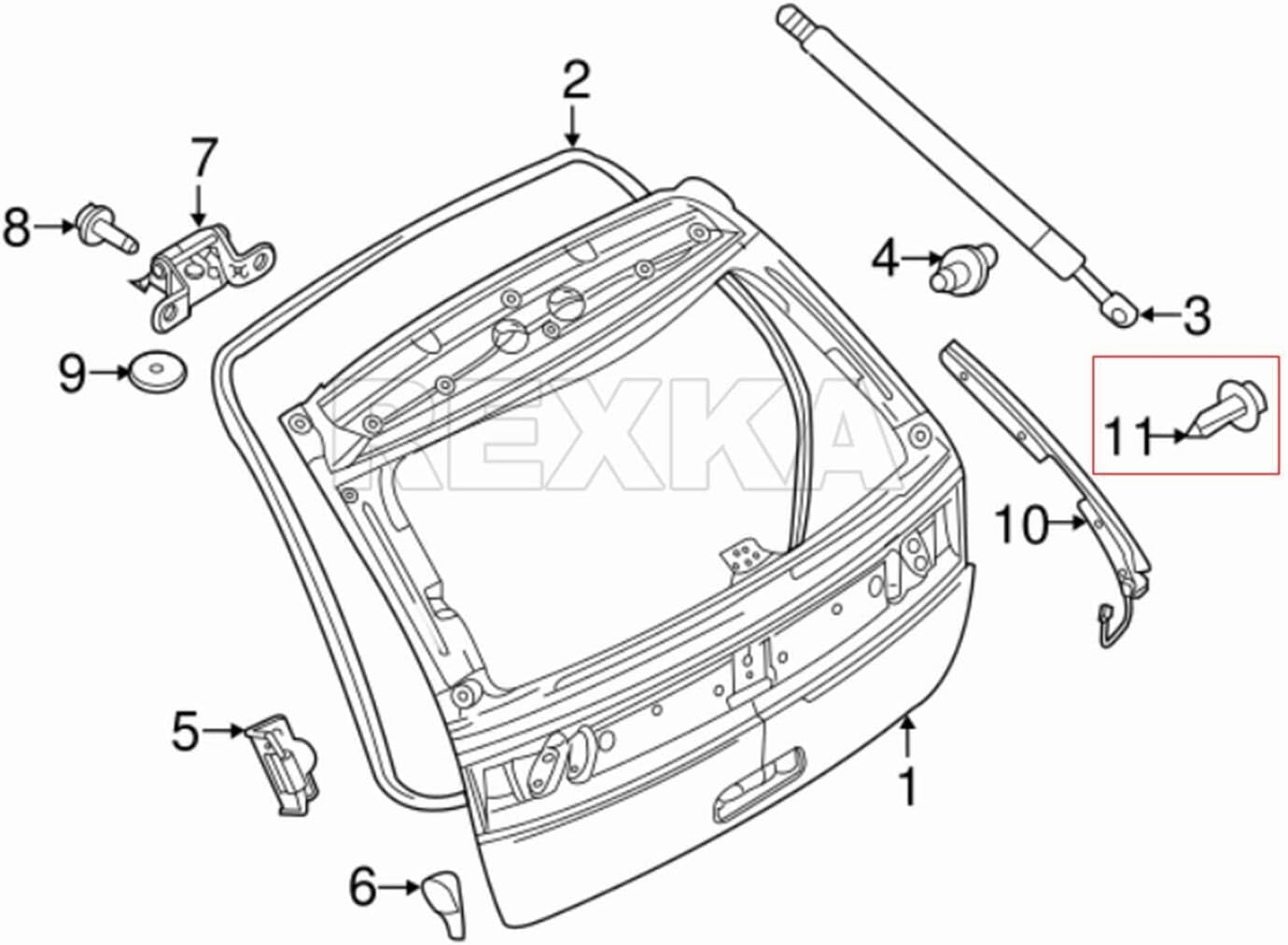 Rexka 30Pcs Radiator Shroud & Trim Retainer Push-Type Clips Rivet for GM 20664092 Ford N804570S image number 4