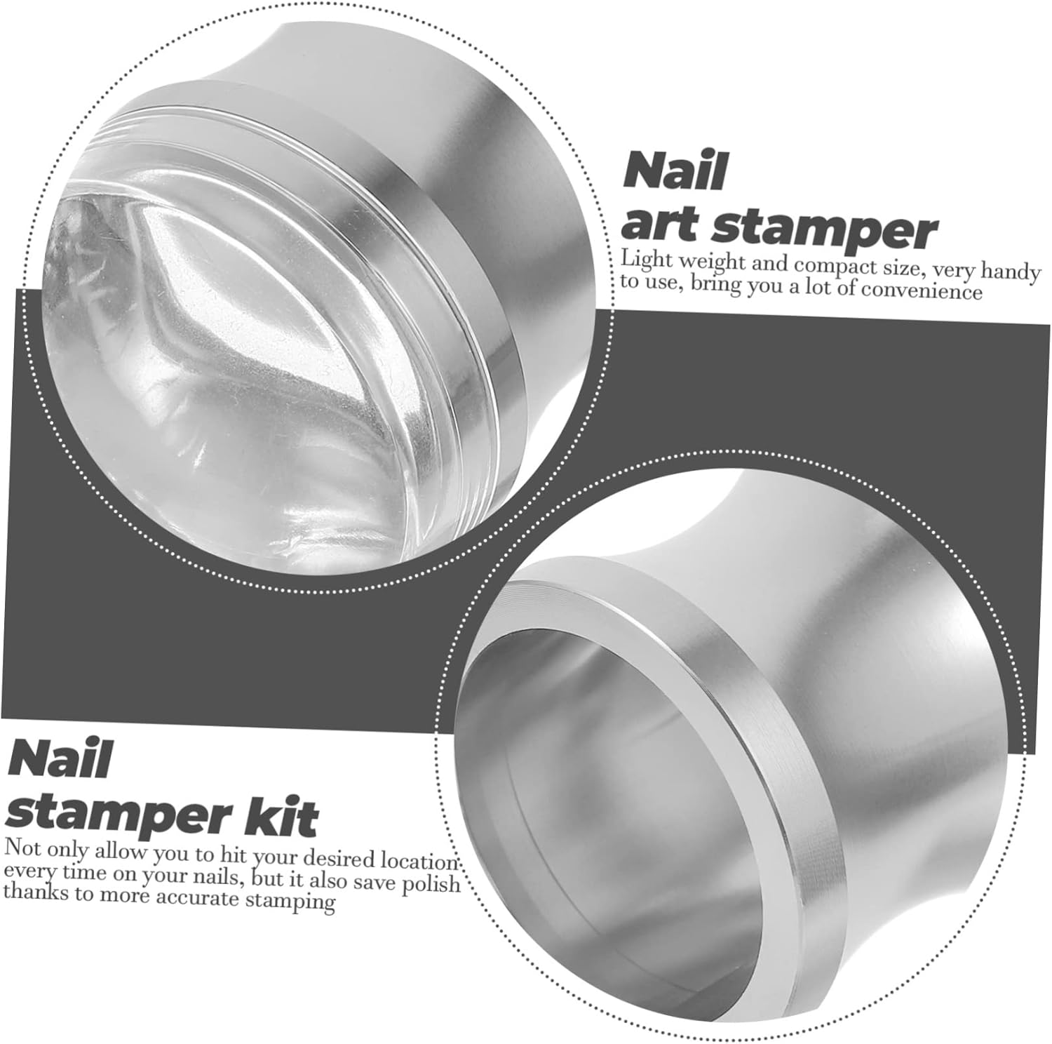 HAPINARY Nail Art Stamps French Tip Stamper for Manicure Diy Nail Art Tool Silicone Stamper Beauty Tool image number 4