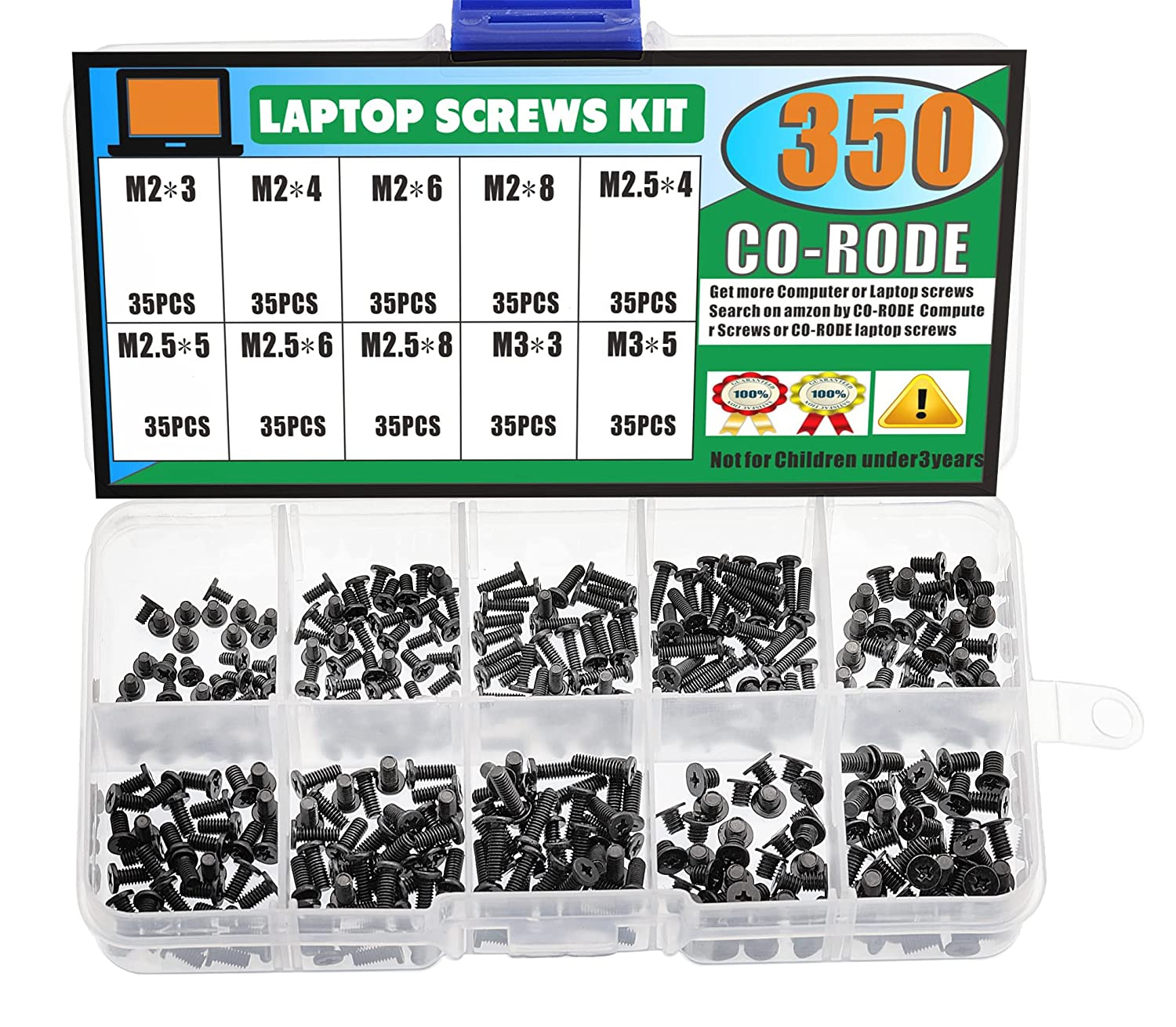 CO RODE 350 Pieces Laptop Screws Notebook Computer Screw Kit Set for IBM HP Dell Lenovo SAMSUNG Sony Toshiba Gateway image number 5