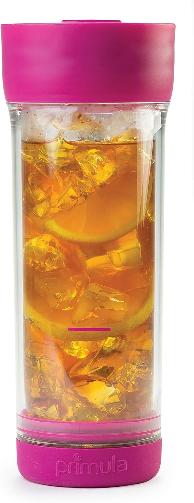 Primula Press and Go Iced Tea Maker, Travel Tumbler, Infuser Bottle, Leak-Proof Flip-Top Lid with Carry Loop, Dishwasher Safe, Made without BPA, 16-Ounce, Black, 1 Count (Pack of 1)