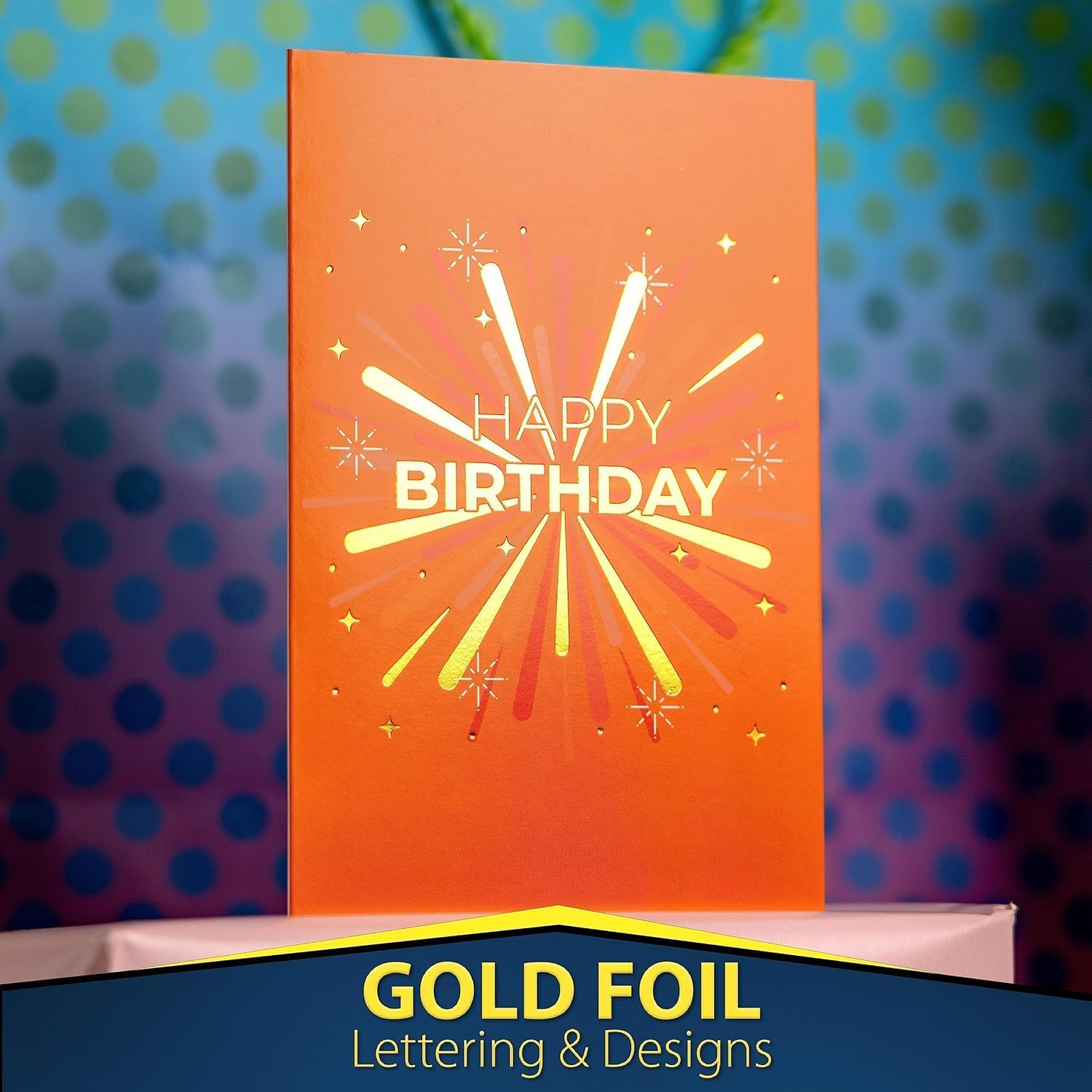 24 Pack Unique Gold Foil Birthday Cards with Envelopes & Stickers，4X6 Inches Blank Happy Birthday Cards Assortment in Bulk for Family, Kids, Friends, Work & Office Celebrations. image number 5
