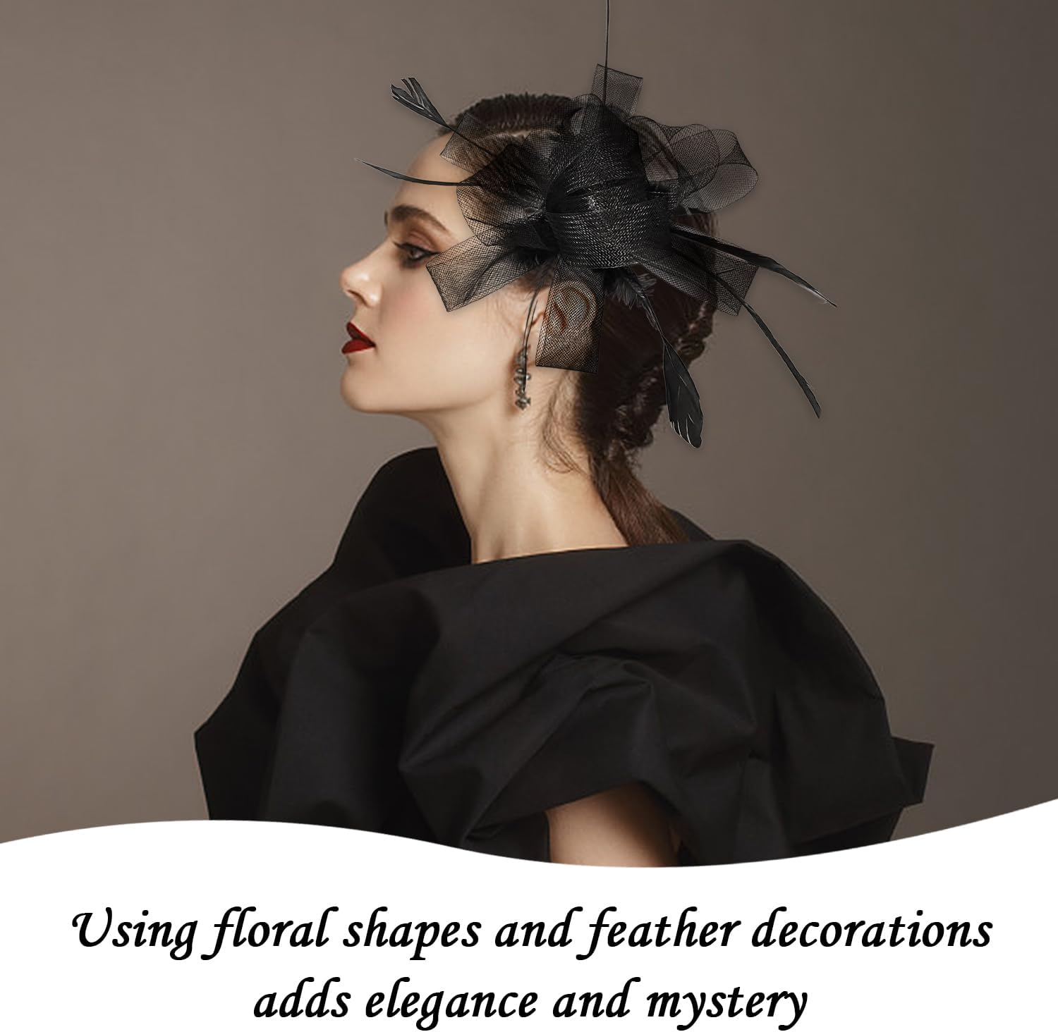 1 Headband, 1 Pair Gloves, Flower Headband, Prom Clothing Accessories, Banquet Mesh Gloves, Creative Hand Decorations. image number 4