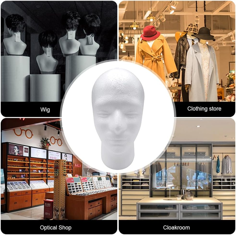 Foam Mannequin Head Stand for Wig and Hat Display image number 3