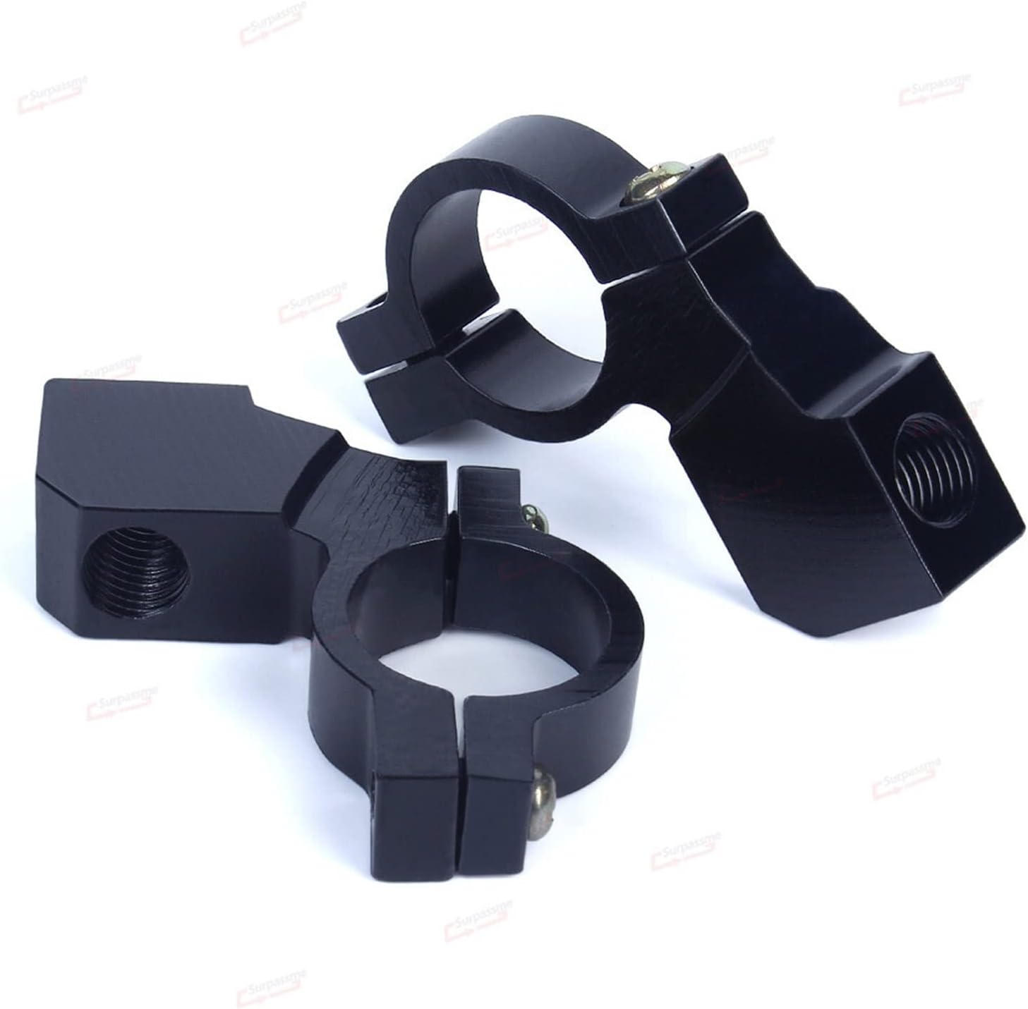 ZHANGTIAN 1PCS Universal 10MM Motorcycle Rearview Mirror Mount Adapter Holder Clamp Screw 7/8'' Handlebar Motorbike Scooter Accessories (Color : Gold) image number 2