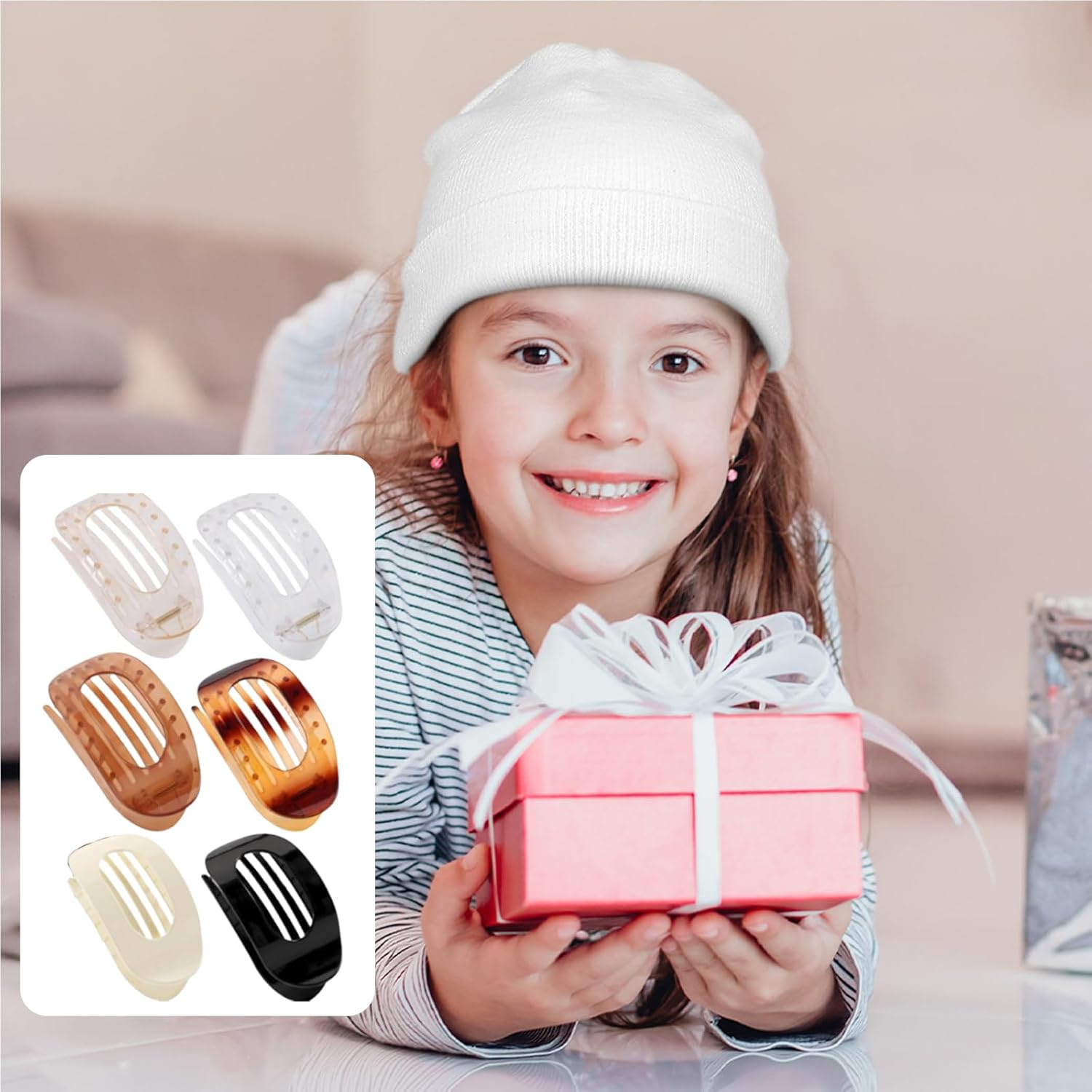 Set of 6 Flat Hair Clips, Flat Hair Clips, Flat Hair Clips, Flat Hair Clips, Women'S Elegant Hair Clips for Everyday, Party and Styling, Gift for Women (6 Colours) image number 4