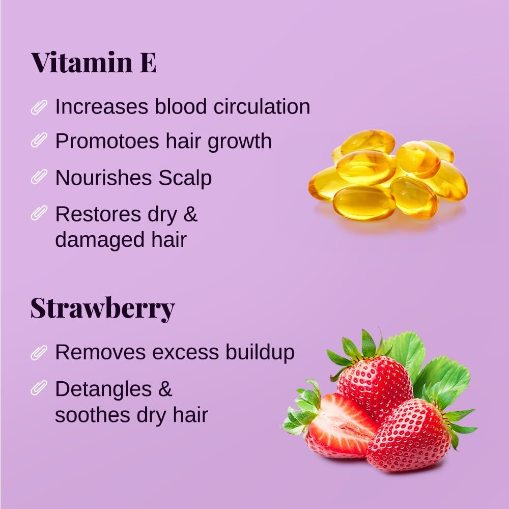 Bare Anatomy Junior Gentle Cleansing Shampoo for Kids from 5-12 Years | Tear-Free & Hypoallergenic Ph 5.5 | Coconut Milk Protein| Almond Oil| Vitamin E & Strawberry | SLS & Paraben Free 8.8 Floz image number 3