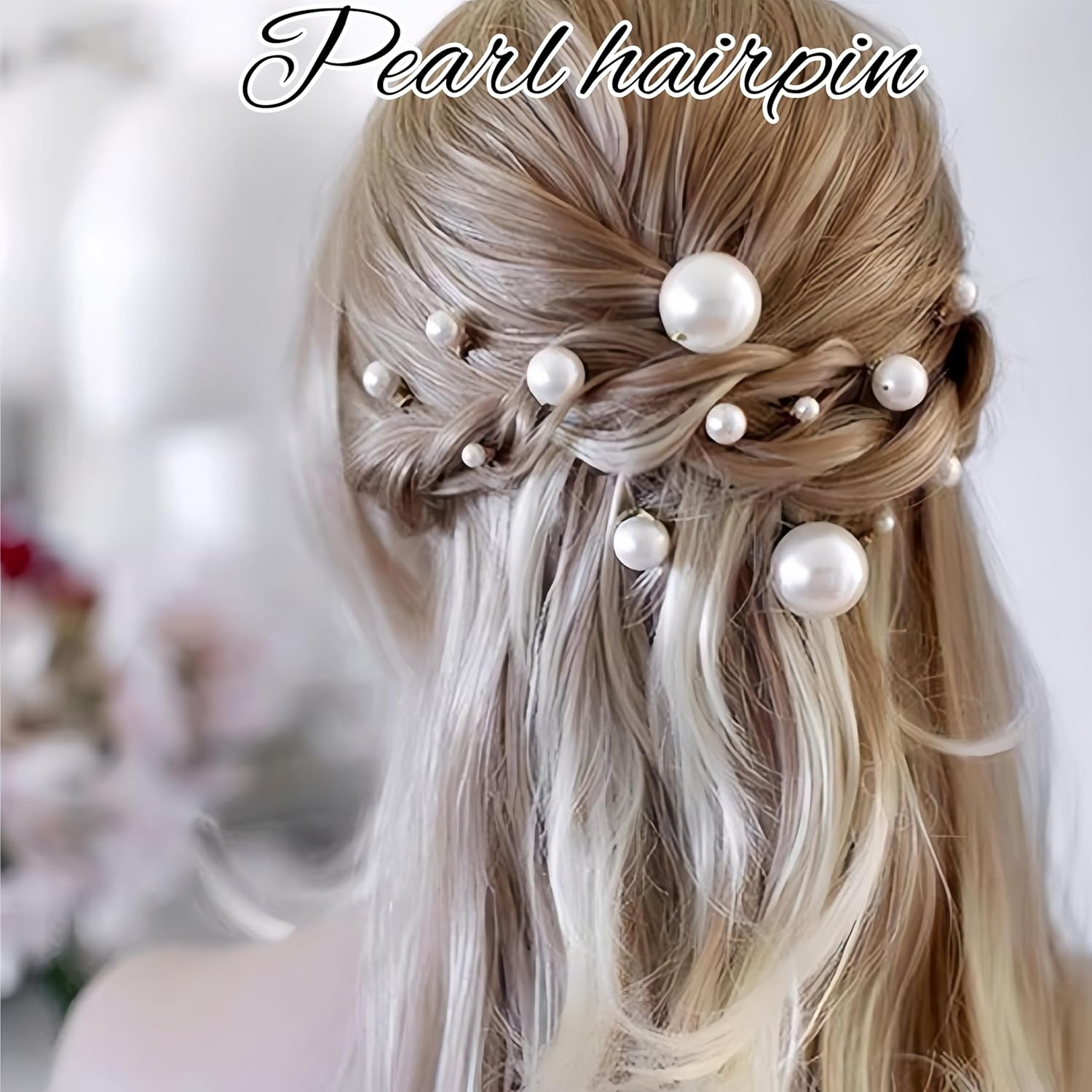 Linjhokbs 40PCS Pearl Hair Pins,Bridal Wedding White Pearl Hair Accessories Bobby Clips for Brides Bridesmaids Girl Women