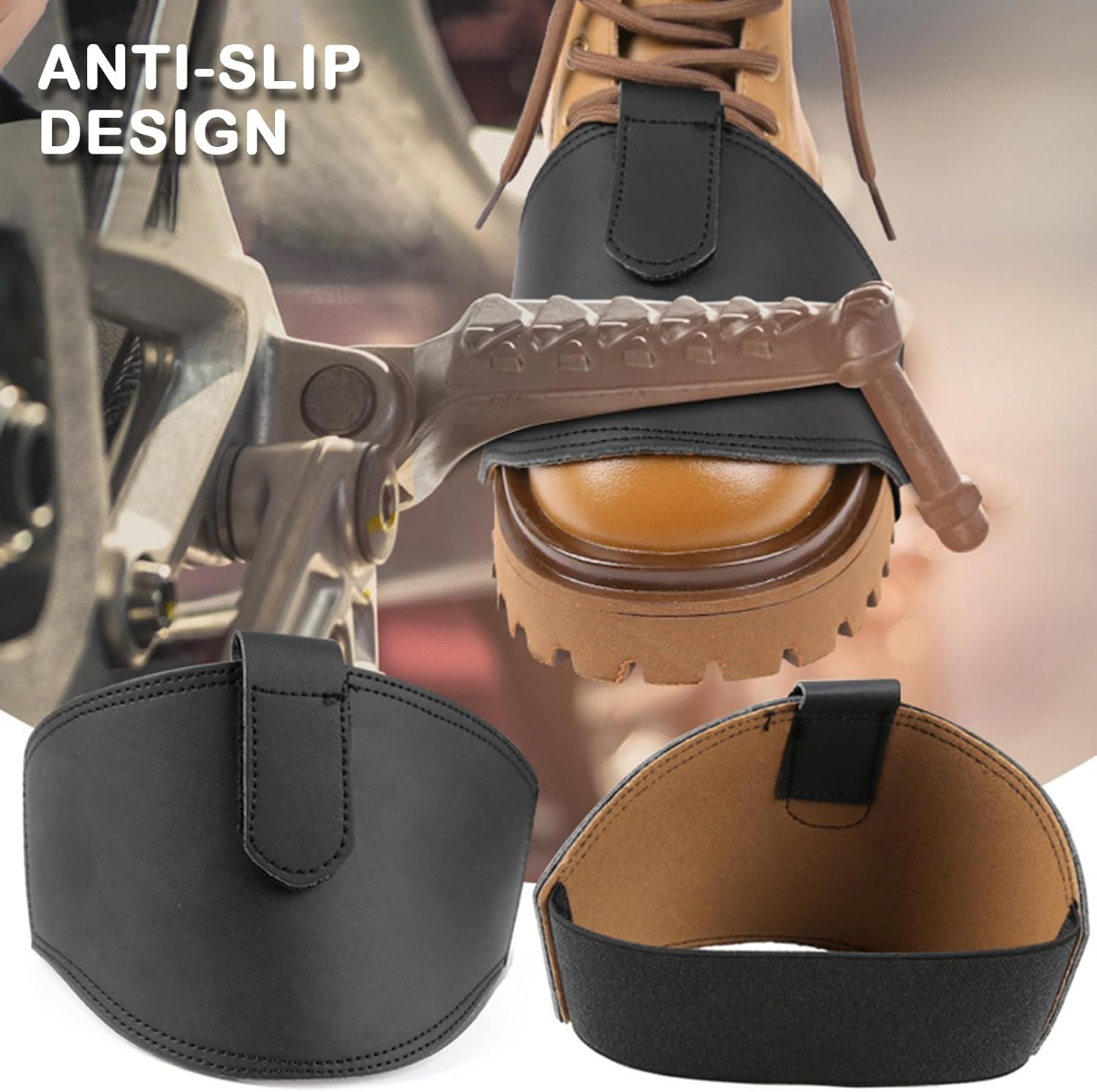 Motorcycle Shifter Shoe Protector - Anti-Slip Sneakers Guard for Long Distance Riding | Rubber Pad Covers with Shock Absorbing Design, Footwear Protection, Touring Commuting for Racing Adventure image number 6