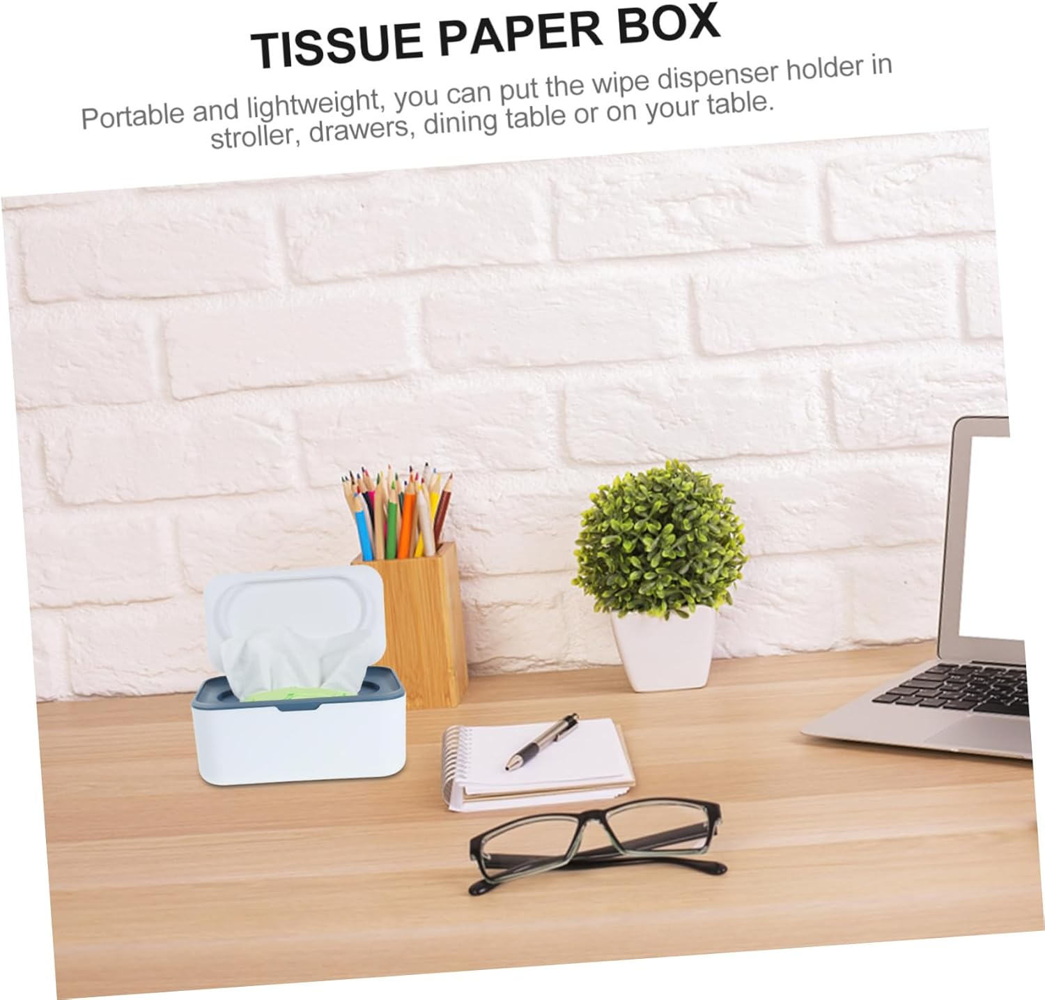 Large Capacity Plastic Wipes Dispenser Tissue Box Refillable Wipe Holder for Bathroom for Diaper Bag Tissue Box Dispenser