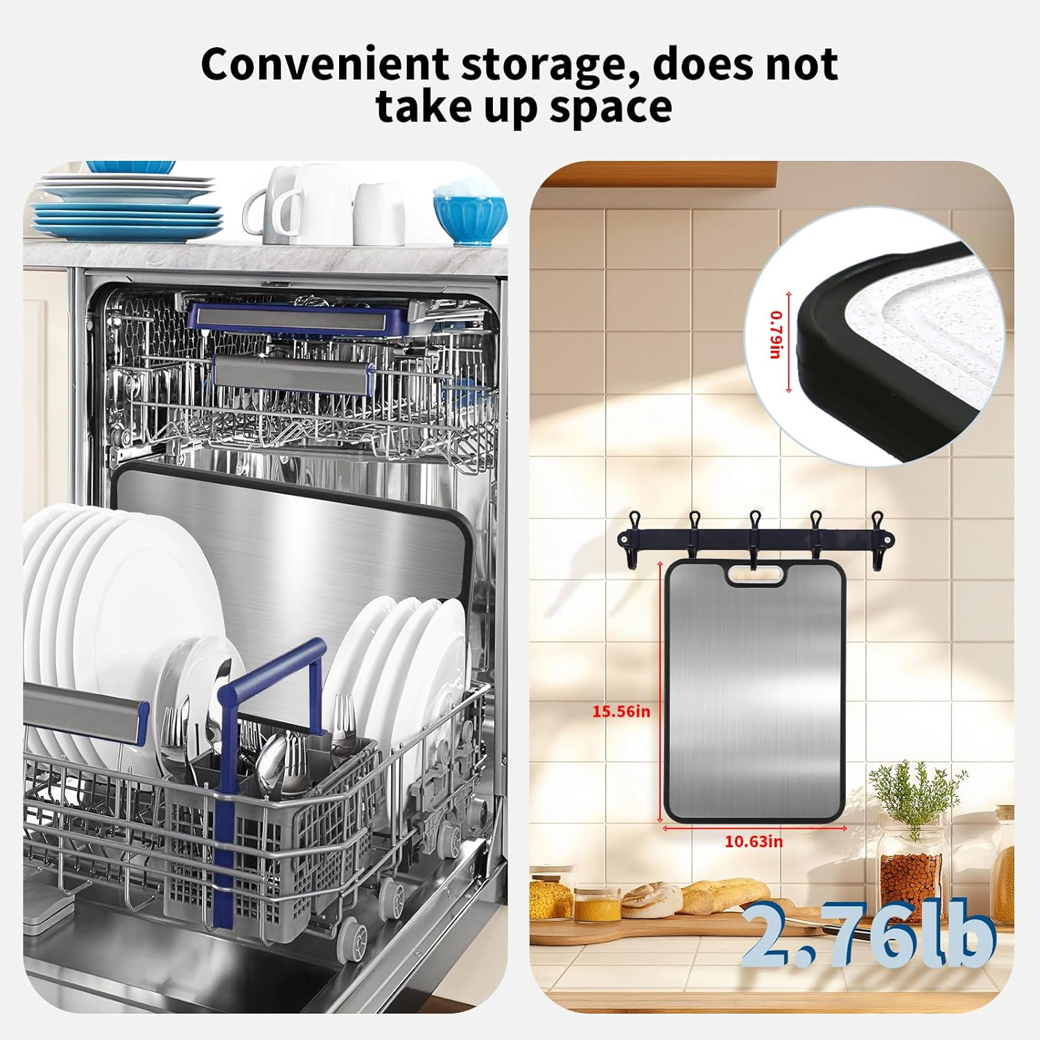 Cutting Board,Double Sided Titanium Cutting Boards for Kitchen, Titanium/Wheat Straw PP Chopping Board with Juice Groove,Large Size 15.6"&times;10.6",Dishwasher Safe, Easy to Clean