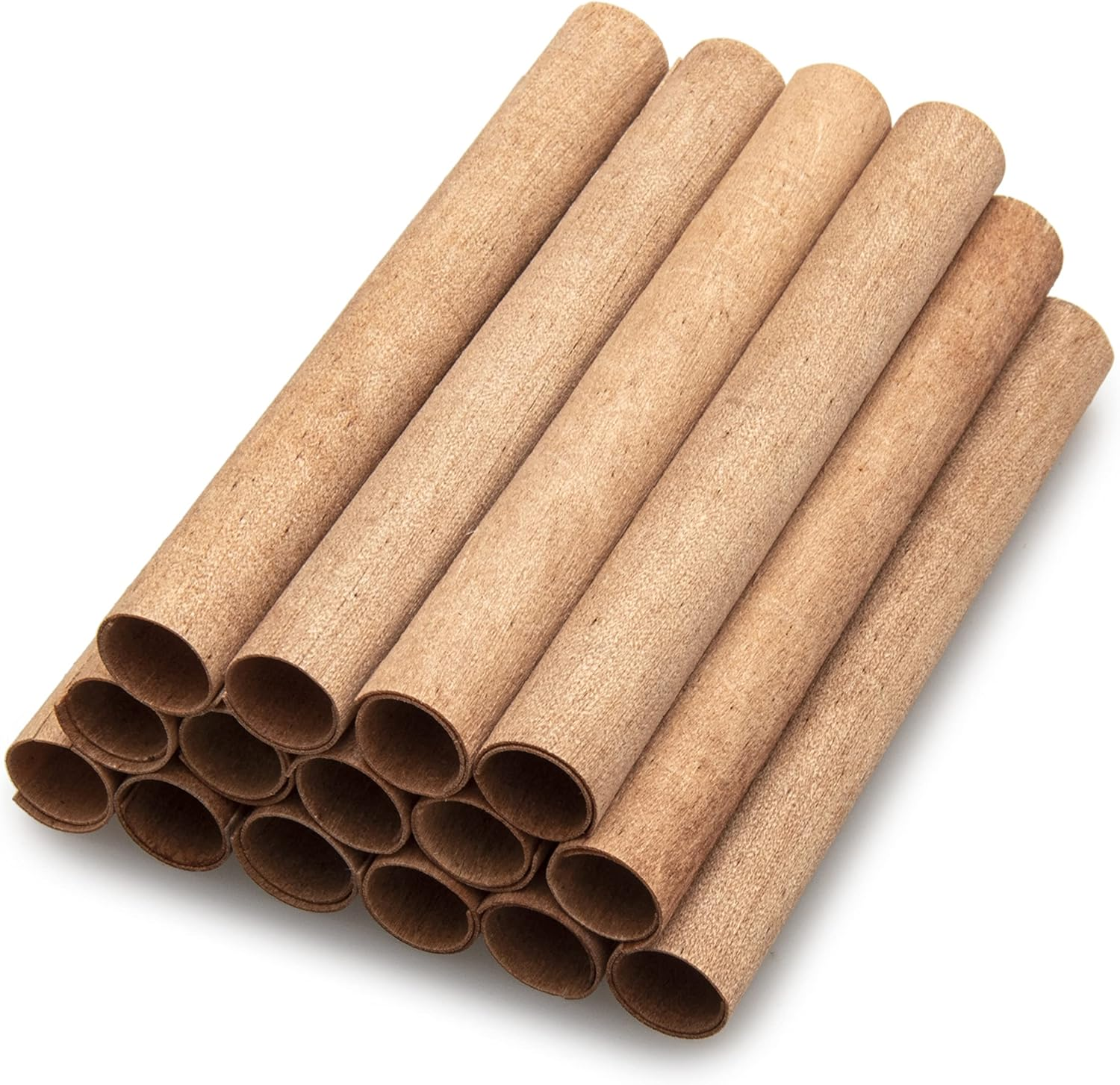 DIY 15 Pack Set of 4.7 Inch Height by 0.6 Inch Diameter Tube Style Wooden Core Wax Wicks Complete with Metal Base Anchor Holders for Handmade Candle Making, (MP-WTW-120-15-15) image number 1