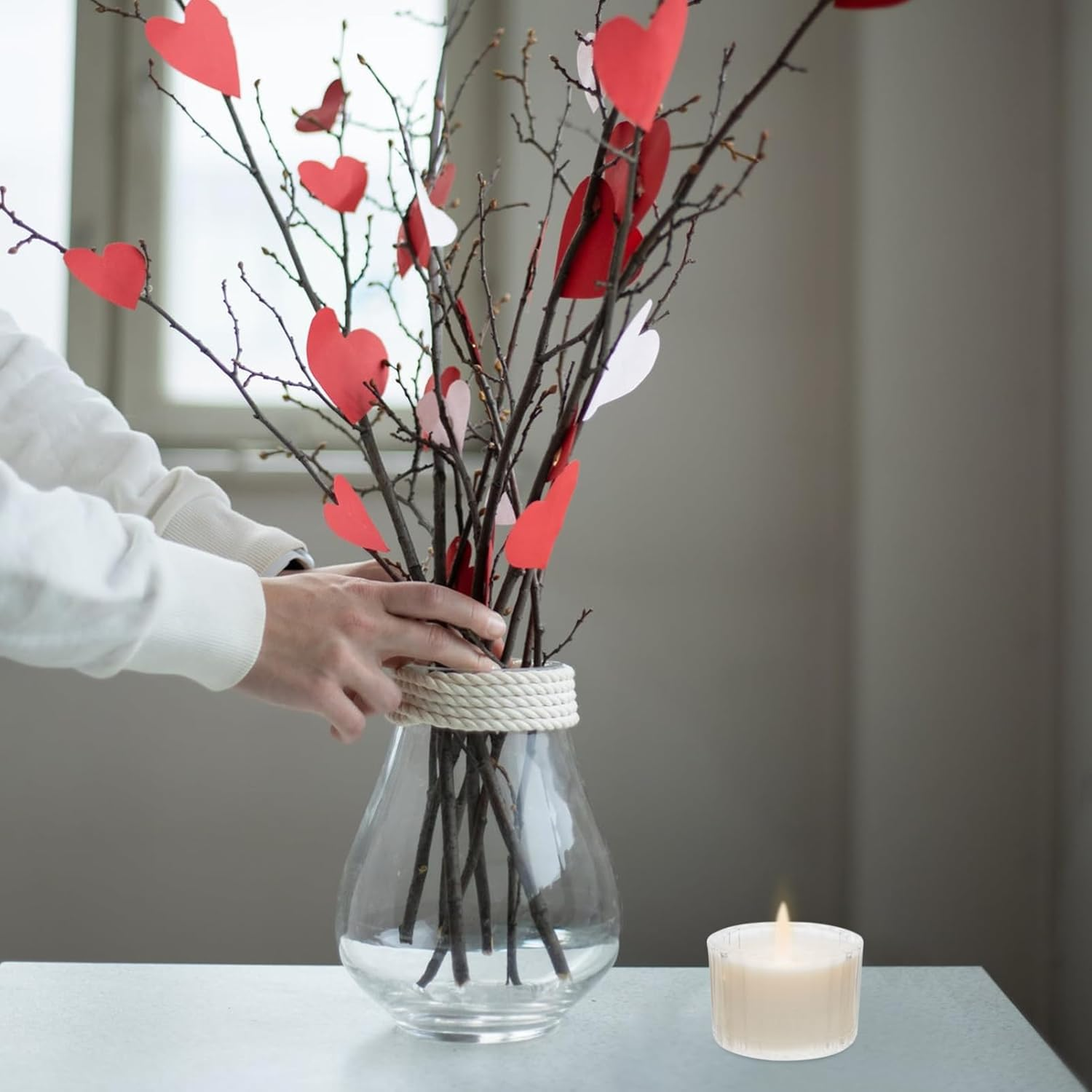 Yardenfun 2Pcs Glass Tealight Candle Holders for Table Decor Vintage Wedding Candlestick Cups Centerpiece image number 1