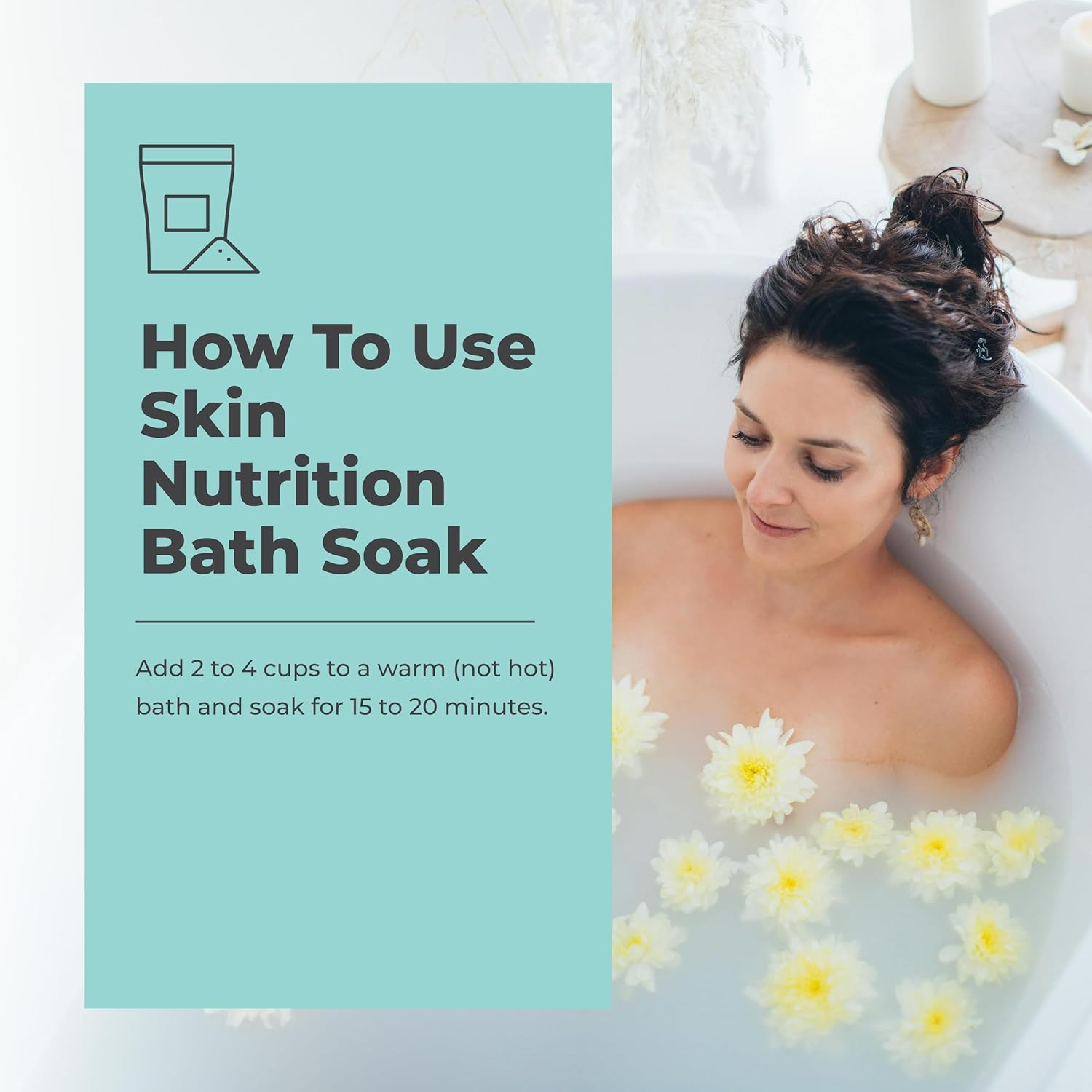 The Salt Box - Skin Nutrition Soak - Magnesium Epsom & Dead Sea Salts for Skin Repair & Calming Effects on Mind and Body- 3Kg Single Bag - White Crystals - Lavender & Geranium Scent image number 1