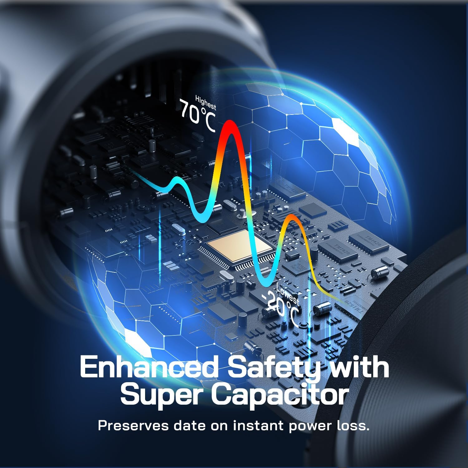 WOLFANG Dash Cam Car Front Rear 4K Wifi Dash Cam with 32GB SD Card, Ultra Night Vision, 170&deg; Wide Angle, WDR, 24 Hours Parking Mode, G-Sensor, Loop Recording image number 2