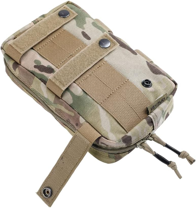 EXCELLENT ELITE SPANKER Tactical Molle Admin Pouch for Tactical Backpack Waist Bag Utility Tool Pouch Tactical EDC Bag - Multicam image number 2