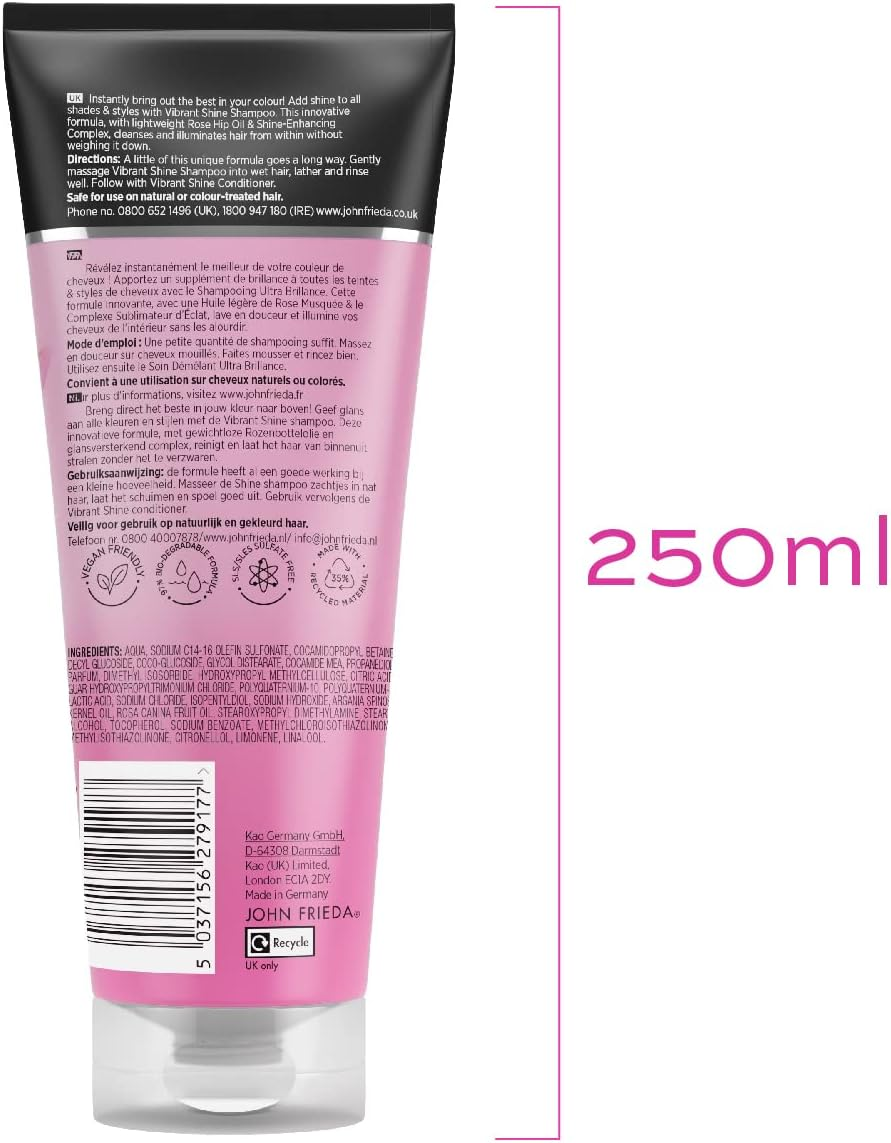 John Frieda - Vibrant Shine Color Shampoo - 250 Ml/Hair Care /250 image number 1