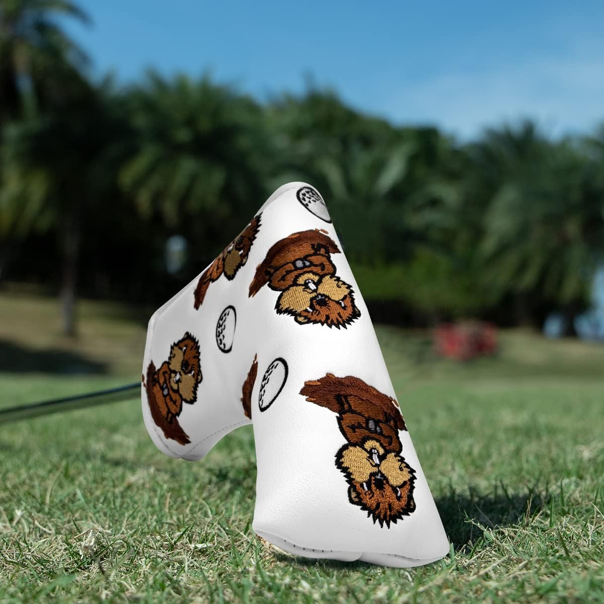Barudan Golf Putter Head Cover Magnetic Blade Putter Cover Headcover image number 5