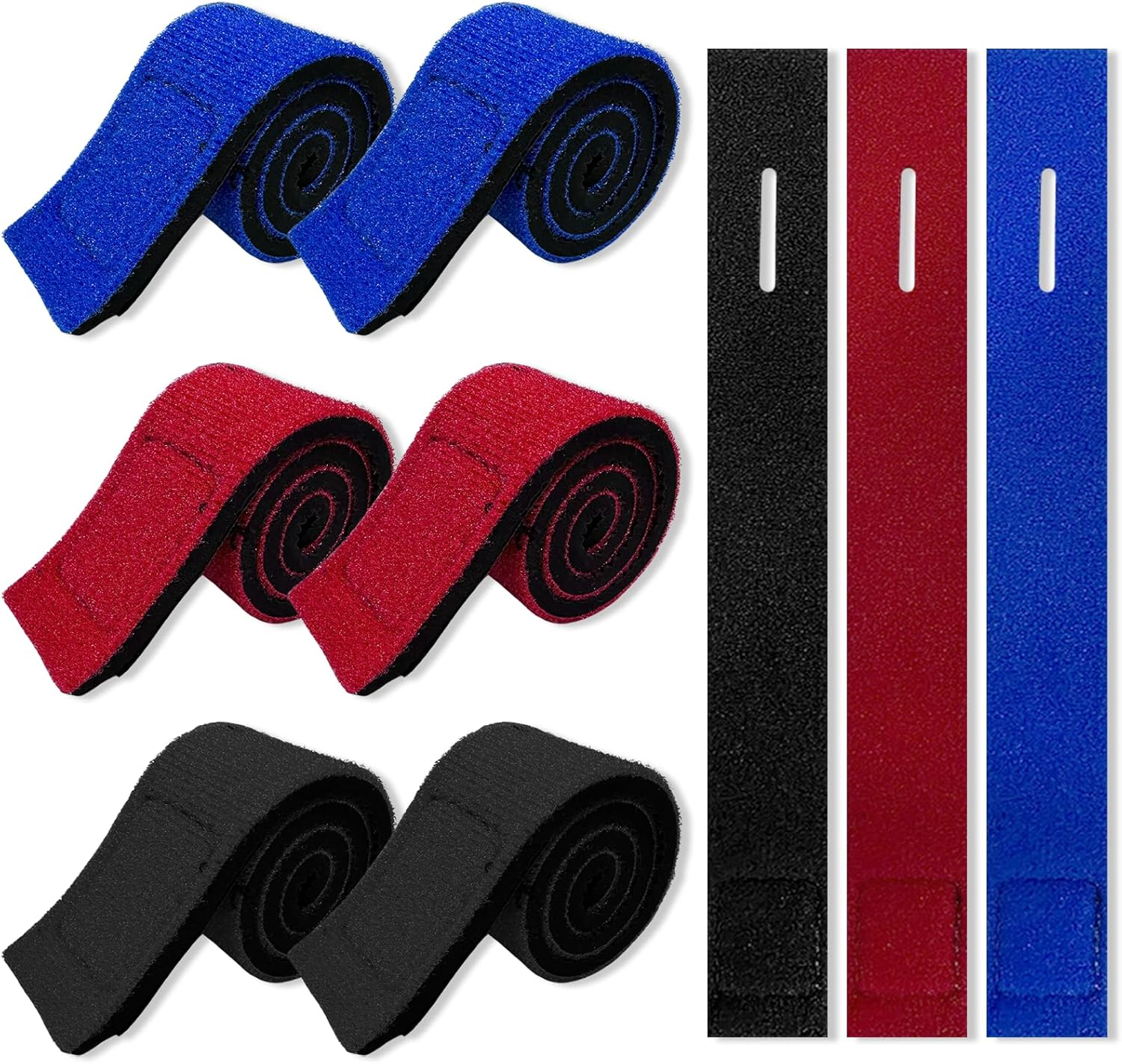 TEAONE Fishing Pole Straps, 6 PCS Casting Rod Ties for Fishing Gear and Equipment (22Cm/8.66In)