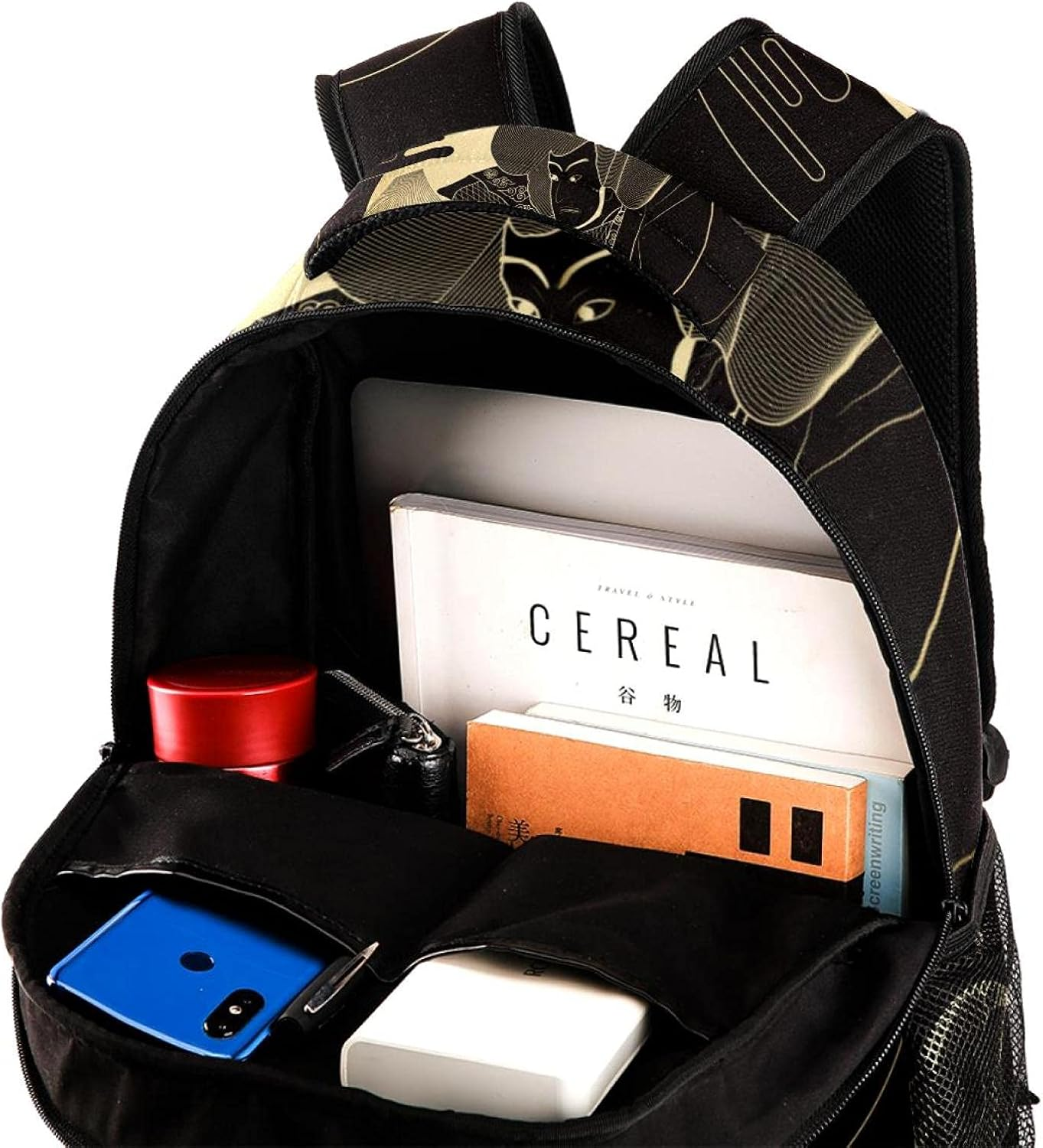 Japanese Traditional Samurai Art Backpack Students Shoulder Bags Travel Bag College School Tote Backpacks