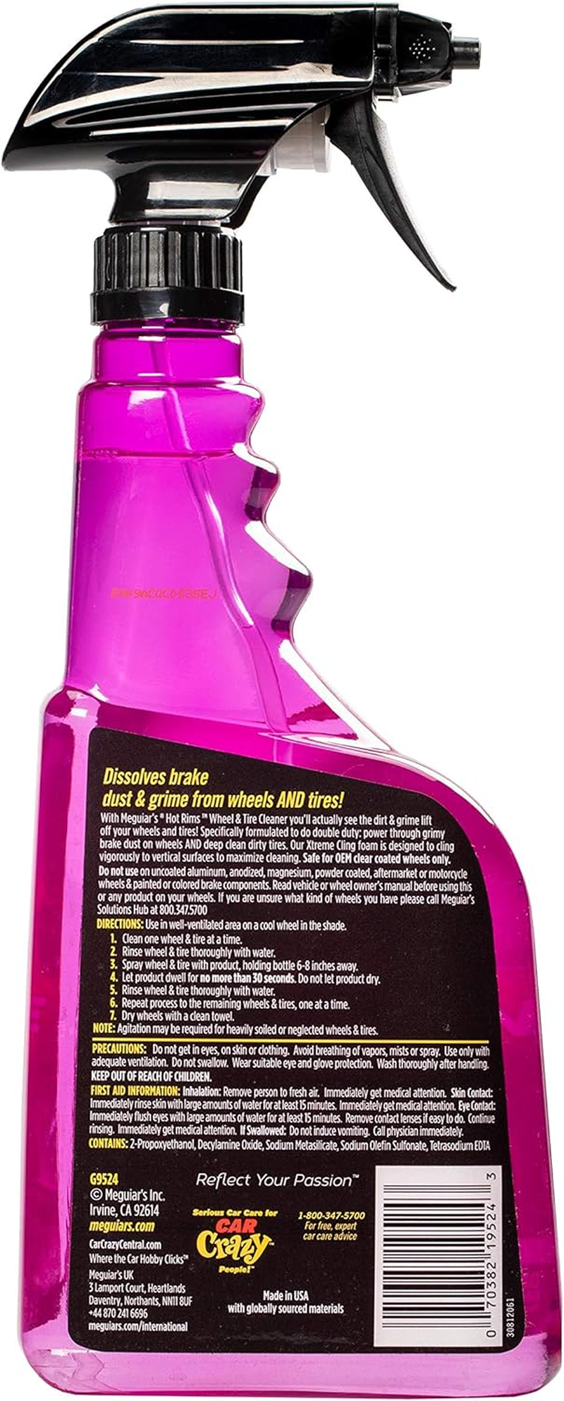 Meguiar'S Hot Rims Factory Equipped Wheel and Tyre Cleaner, 24 Oz image number 5