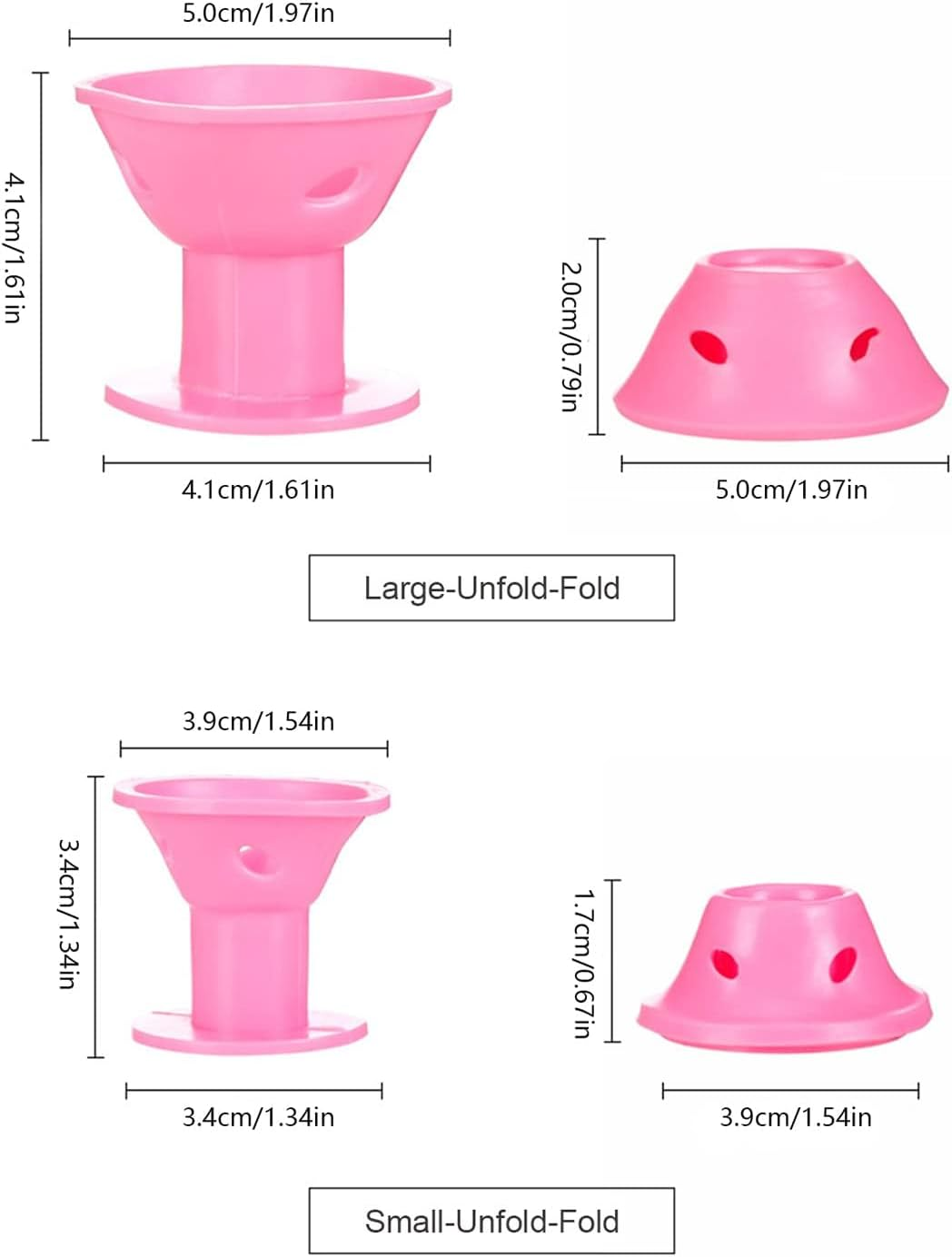 Heatless Hair Curlers Set: 40 Pieces Including Large and Small Soft Overnight Rollers for Women and Kids (Pink) image number 4