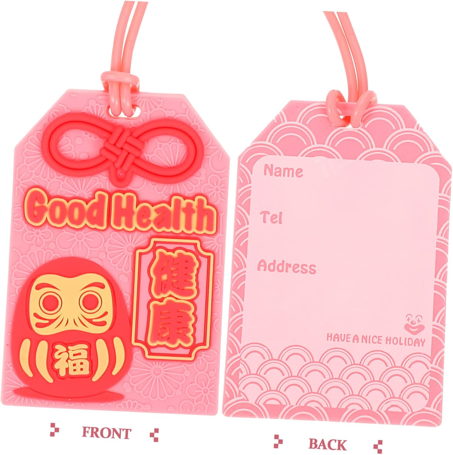 VALICLUD 6Pcs Silicone Luggage Tags Portable Baggage Tag Labels Travelling Suitcase Name for Luggage Checked and Boarding image number 6