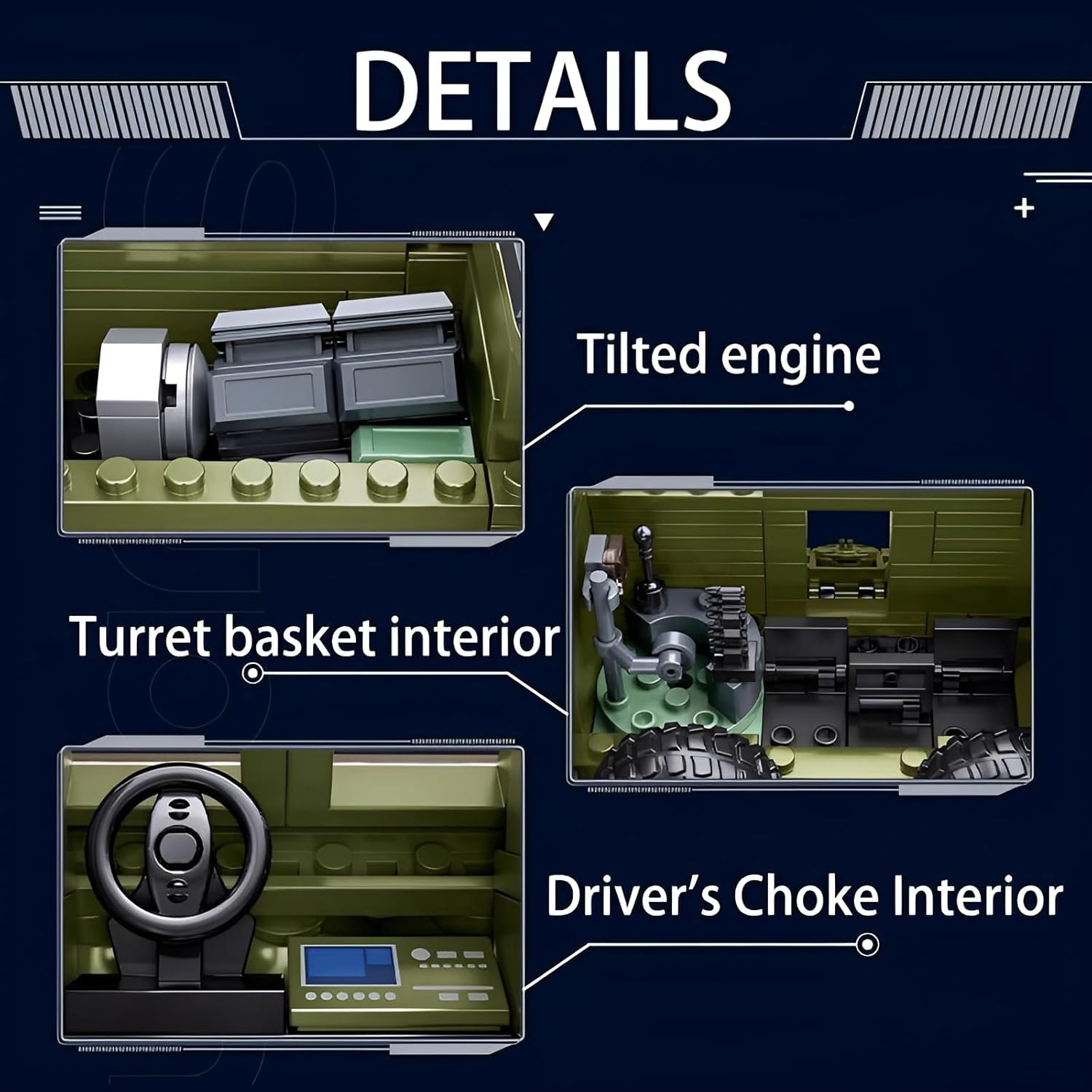 Fuleying Military Building Blocks Kit, 1: 35 BTR-80AS Infantry Combat Vehicle Clamping Blocks, 619 Pieces Army Armoured Tank Model Toy for Adults Children Aged 8+ image number 2
