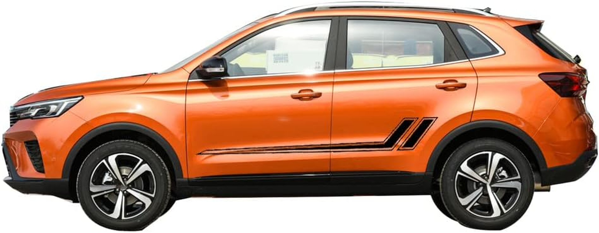 SUNJIKA Universal Vinyl Side Body Car Decals Sports Car Sticker Racing Stripes Car Side Body Vinyl Gaphic Decal DIY Modify Decoration Accessories for All Car SUV Vehicles (2Pc Black) image number 6