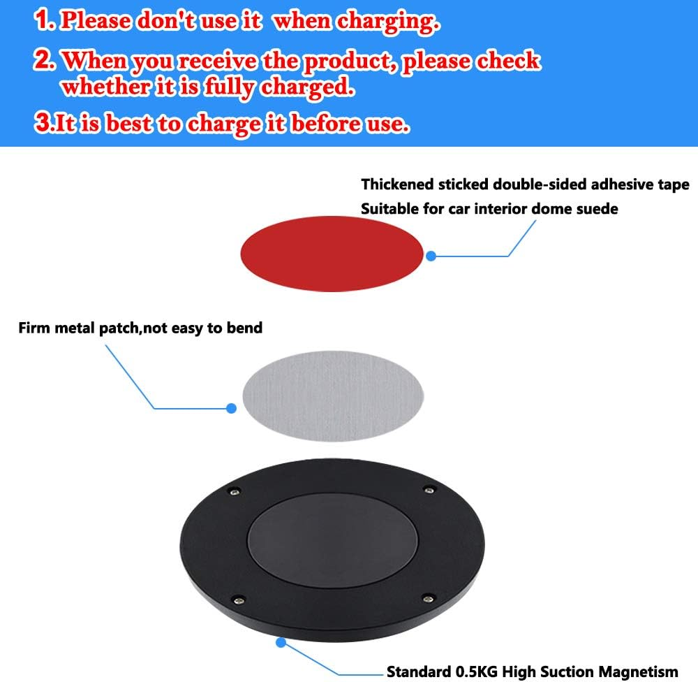 Viesyled USB Rechargeable Car Interior Led Trunk Cargo Area Light,12V Bright Multi-Function Wall Light Stick on Anywhere Push Lamps for Vehicle RV Camping Bedroom Cabinet (3 Colors) image number 4