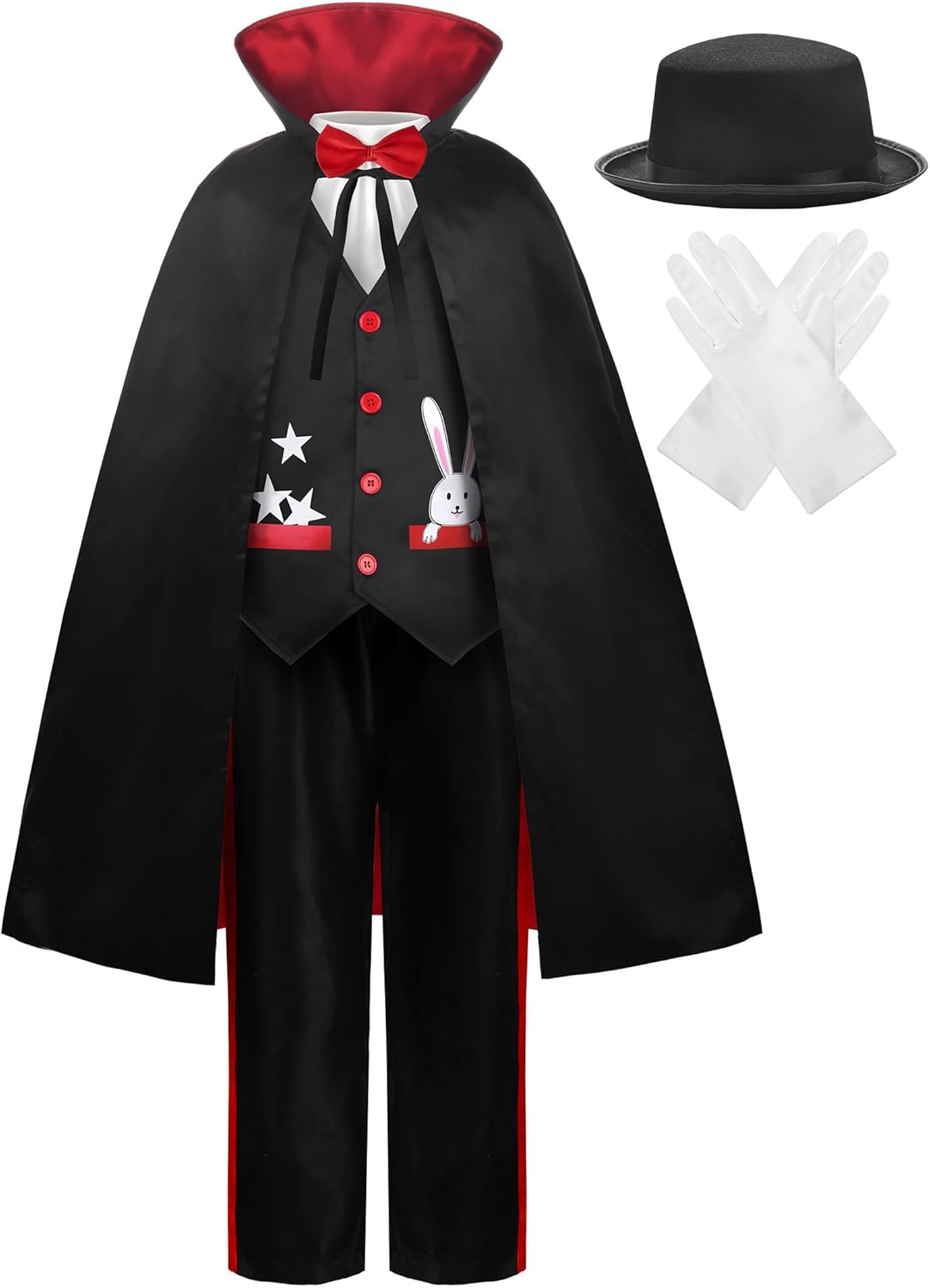 Relibeauty Magician Costume Kids with Hat and Gloves image number 6
