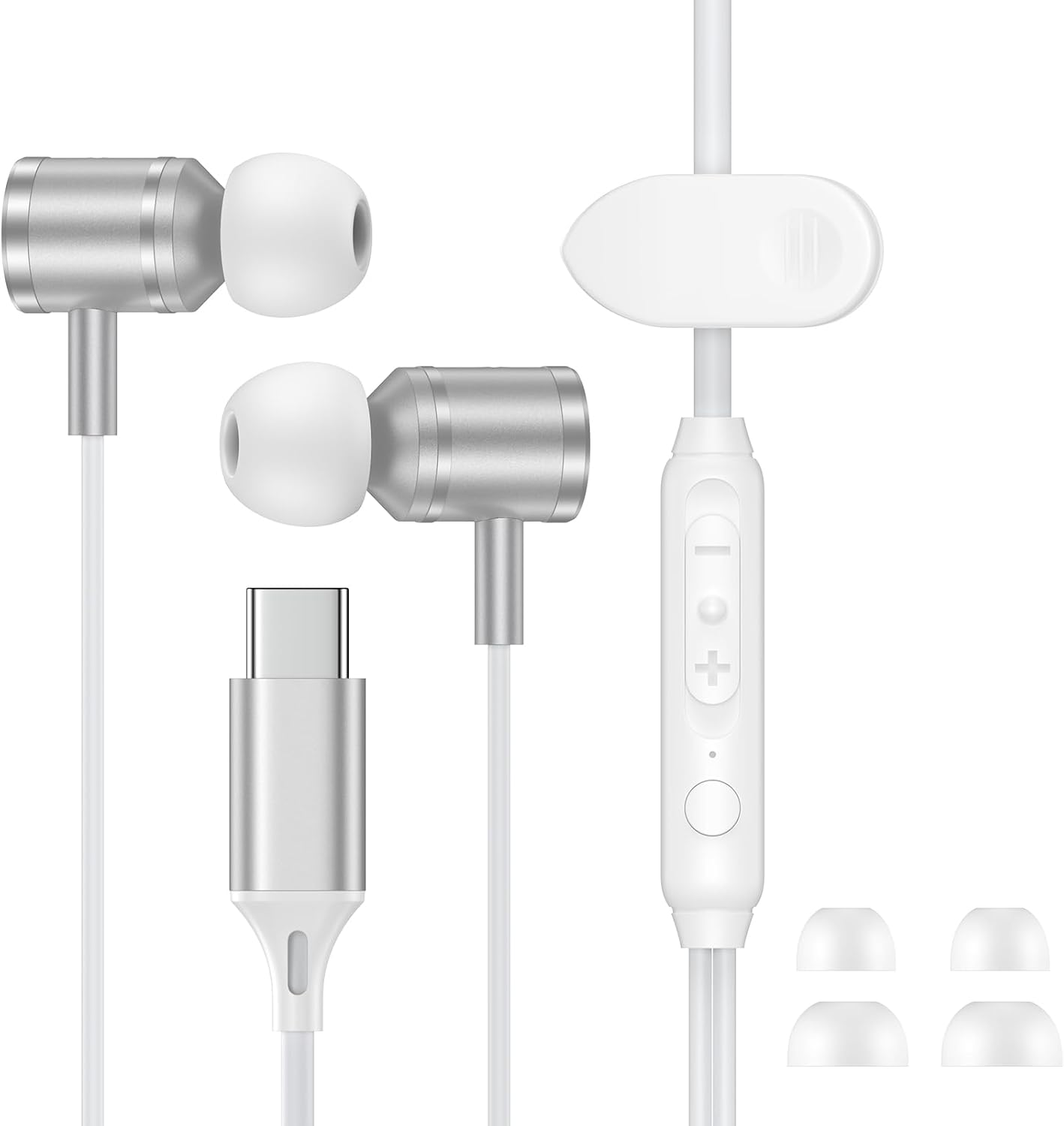 For Iphone 17 Pro Max USB C Wired Ear Buds for Iphone 17 17 Pro 17 Air 16E 16 Pro Max 15 plus 15,USB Type C Headphones with Microphone Earphone Earbuds for Samsung Galaxy S25 Ultra S24 S23 A17 A36 A56 image number 5