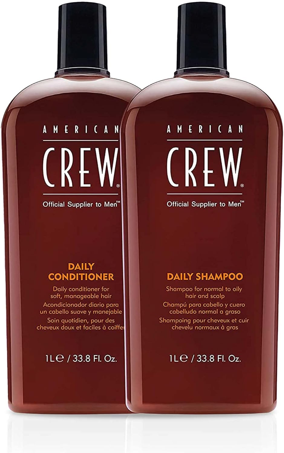 Men'S Shampoo and Conditioner Set by American Crew, Daily Moisturizing Set, 33.8 Fl Oz Each image number 2