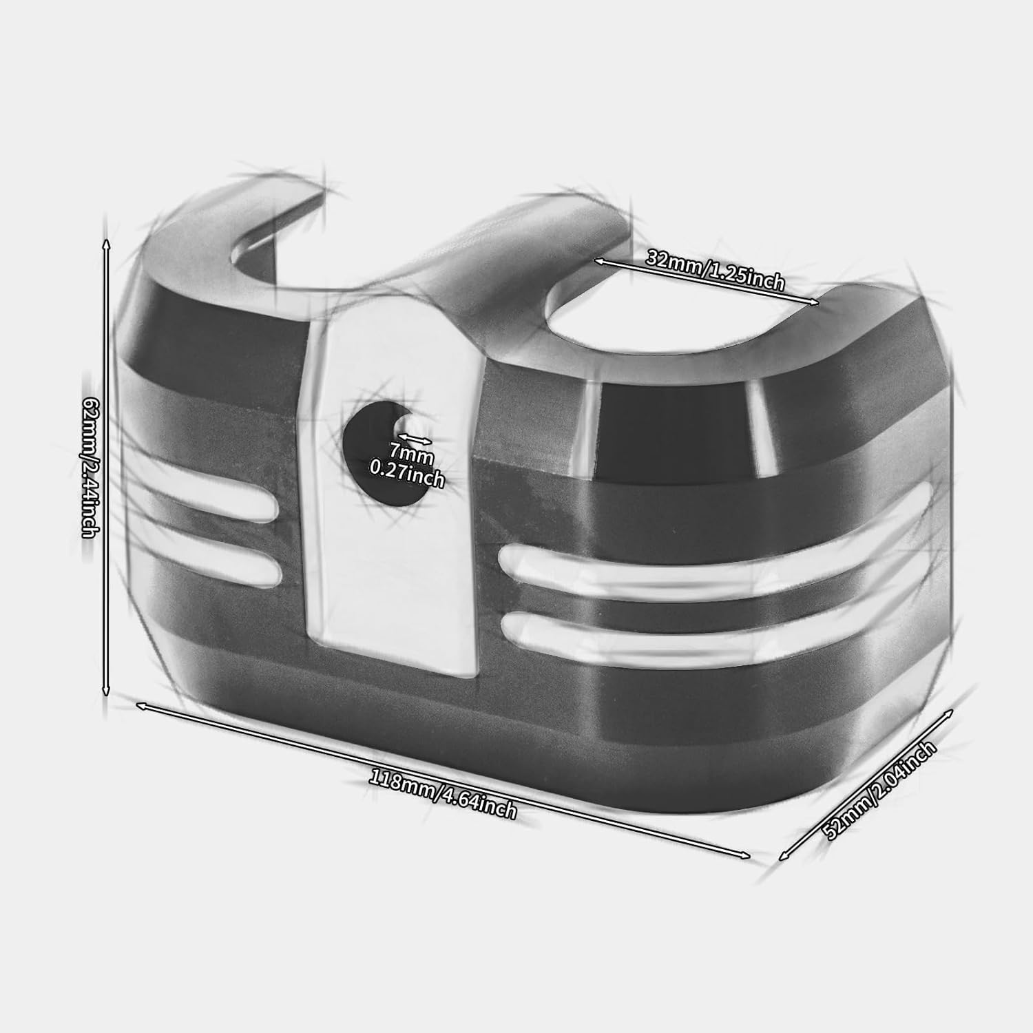 Ignition Coil Cover Aluminum Fit for Harley Softail Breakout FXBR Fat Boy FLSTF Street Bob FXDB Low Rider S FXLRS 18-2025 Road King FLHR Road Glide FLTR 2023&ndash;2025 Black Frame Chrome Lines image number 5