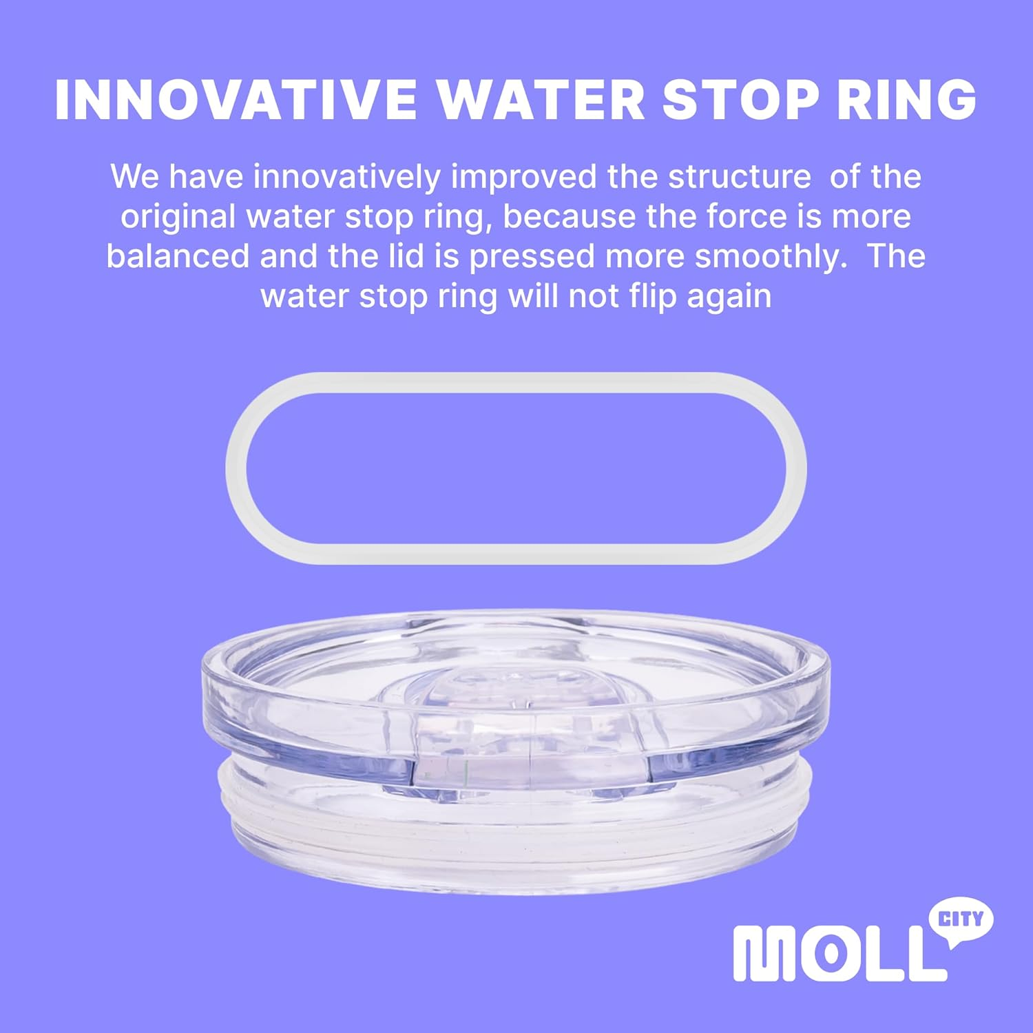 Mollcity Skinny Tumbler Replacement Lid Fits for Skinny Tumbler 2.73-2.75 Inches in Diameter, 2 Pack Splash Resistant Lids Sliding Covers, BPA Free (2 Pack) image number 4