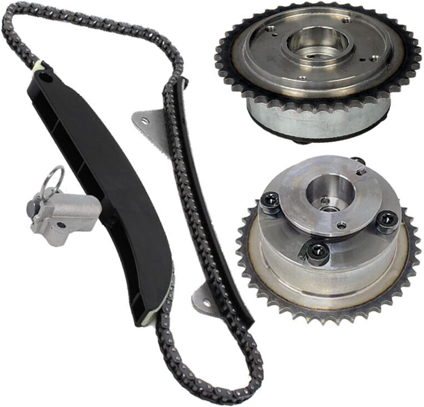 Noptul Engine Timing Chain Kit, Suitable for Hyundai Kia Elantra Sonata Tucson Optima Soul Forte 2.0L G4NC, Automotive Camshaft Adjuster Set Replacement Part with 2 CVVT Gears 24321-2E200 image number 1