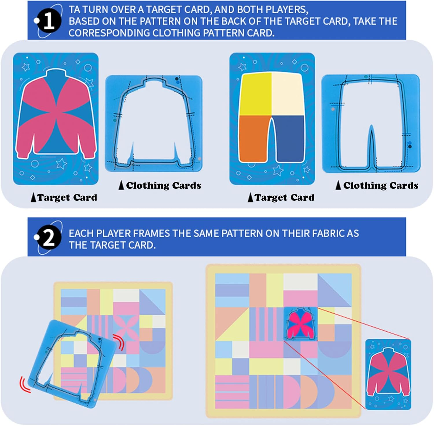 ZUNIPLEX Tailor Master Matching Game,Colour Matching Tabletop Game,Shape Sorter Toys,Thinking and Concentration Training Toy for 3 4 5 6 Year Olds image number 2