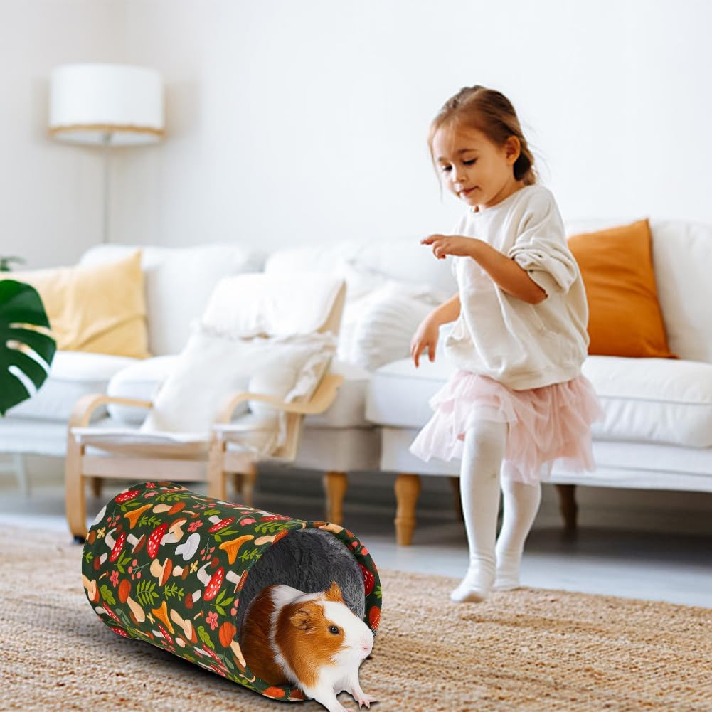 Satiskid Guinea Pig Tunnel, Portable Hamster Hideout for Playing Resting, Small Animal Activity Tunnels for Dwarf Rabbits Chinchilla Guinea Pigs Hamster Squirrel image number 4