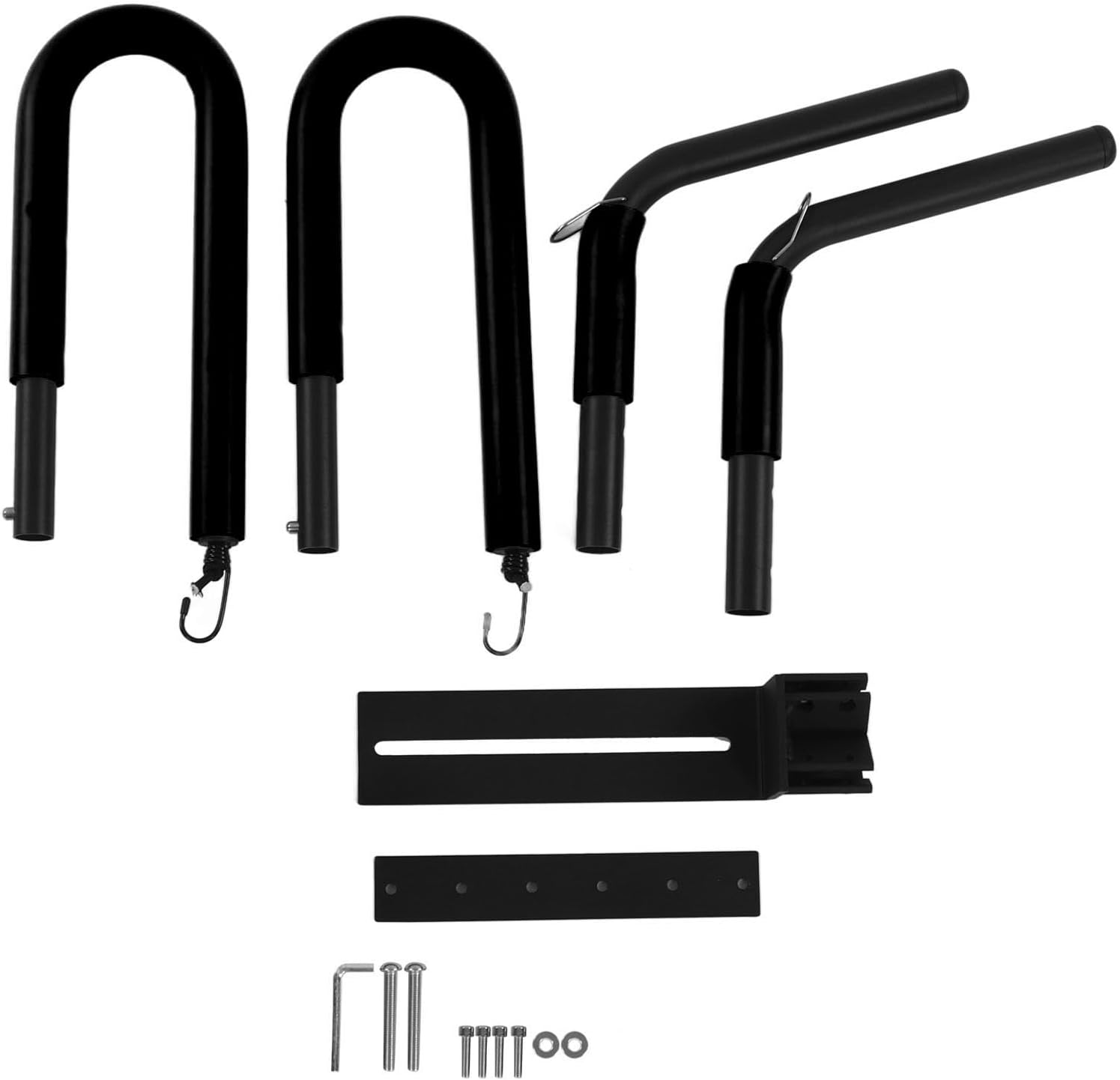 Moped Surfboard Rack, Adjustable Rotable Scooter Moped Bike Surf Board Carrier Removable Aluminum Alloy Rustproof Surfboard Bracket with 27PCS Accessories for Skis, Windsurfers (Black) image number 3