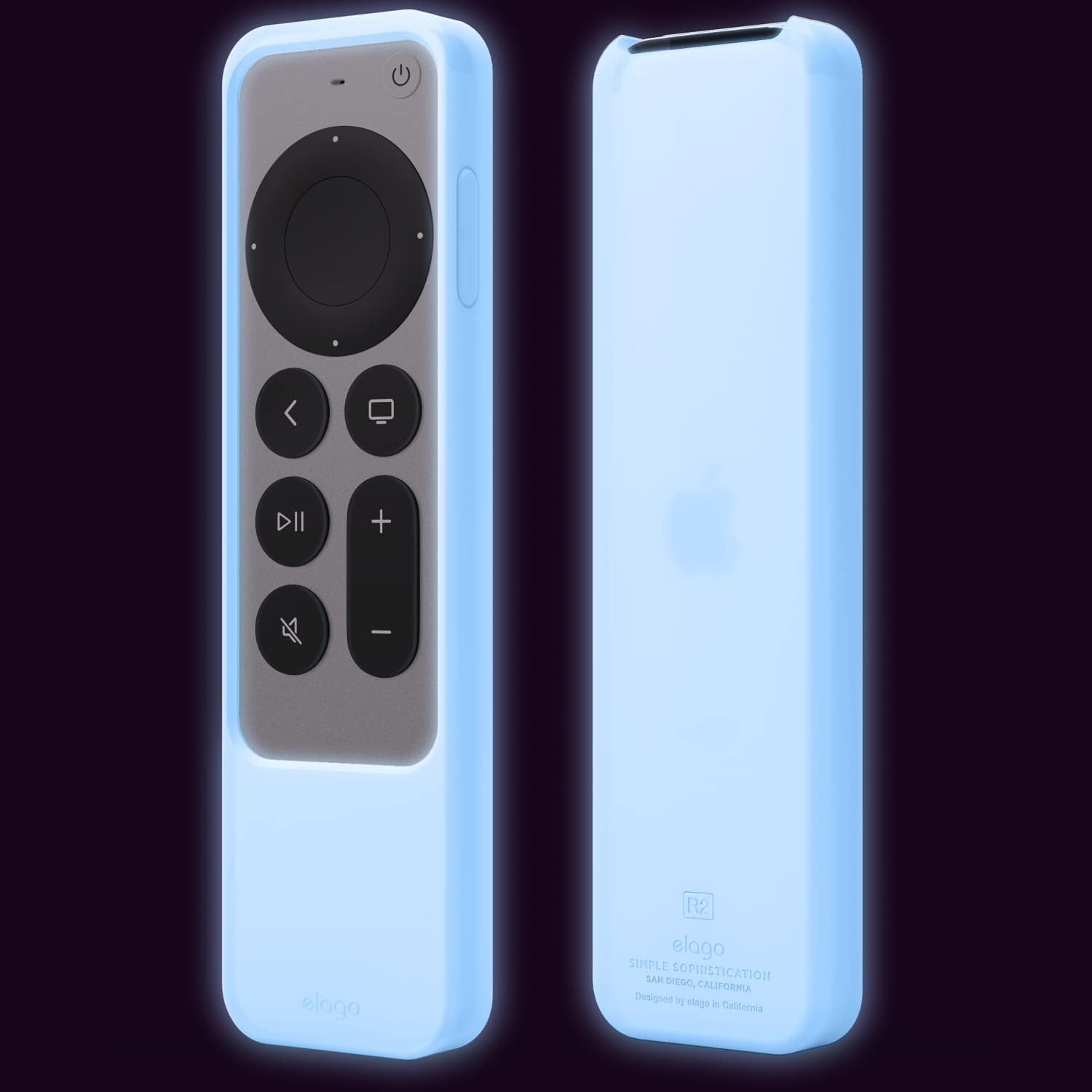 Elago R2 Slim Case Compatible with Apple TV 4K Siri Remote 3Rd Generation (2022) and 2Nd Generation (2021) - Slim Design, Light Weight, Scratch-Free Silicone, Shock Absorption (Nightglow Blue) - Black image number 5