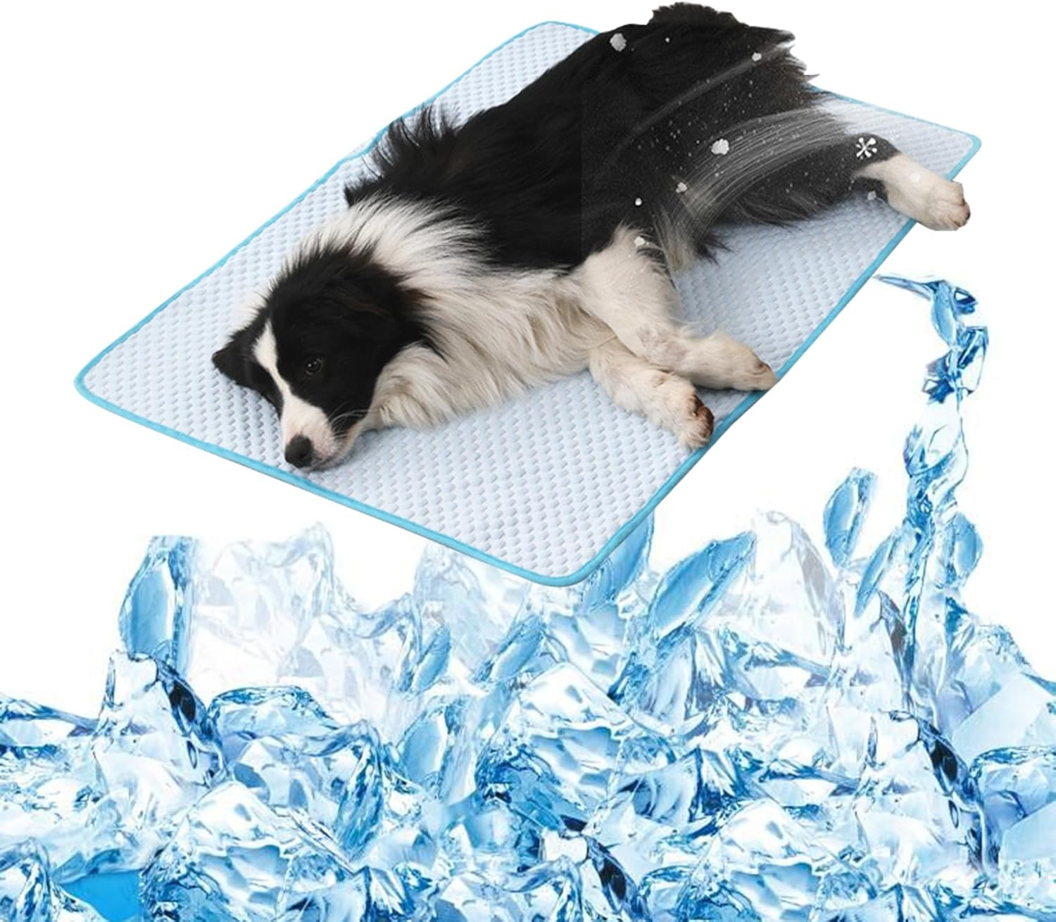 Qaziuy Cooling Mat for Dogs, Dog Cooling Mat, Self-Cooling, Non-Slip Soft Dog Cooling Mat for Summer, Cooling Mat for Dogs for Home, on the Go or in the Car (L-80 X 60 Cm) image number 4