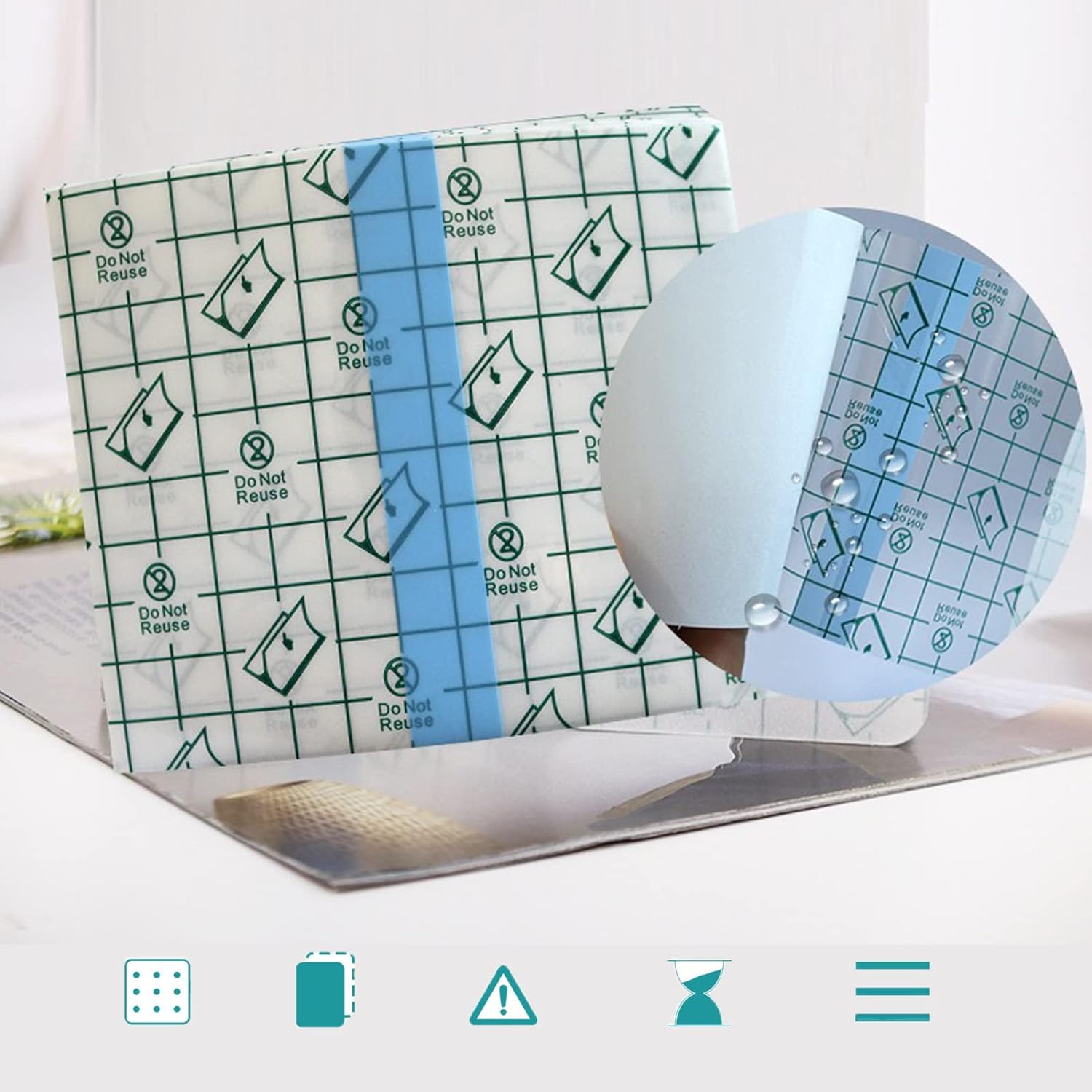 Upgraded Baby Shower Ear Stickers - 100PCS Newborn Waterproof Ear Cap with Thickened Absorbent Cotton Disposable Ear Covers Ear Protection for Shower Bathing Swimming Surfing Water Sports - Ear Protector, Transparency (7 X 9Cm for Adult) image number 4