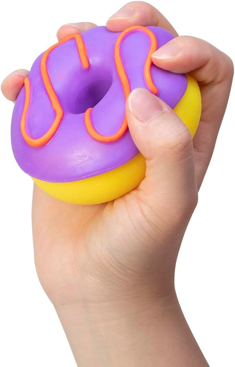 Needoh Dohnut - Squishy Stress Relief Fidget Toy with Neon Colours & Customisable Frosting Styles, Ideal for Focus, Anxiety Relief, Party Favors & Fun (Assorted Designs, Pack of 1) image number 6