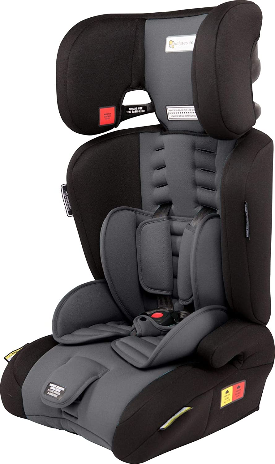 Infasecure Visage Astra Convertible Booster Seat for 6 Months to 8 Years, Grey (CS7313) image number 3