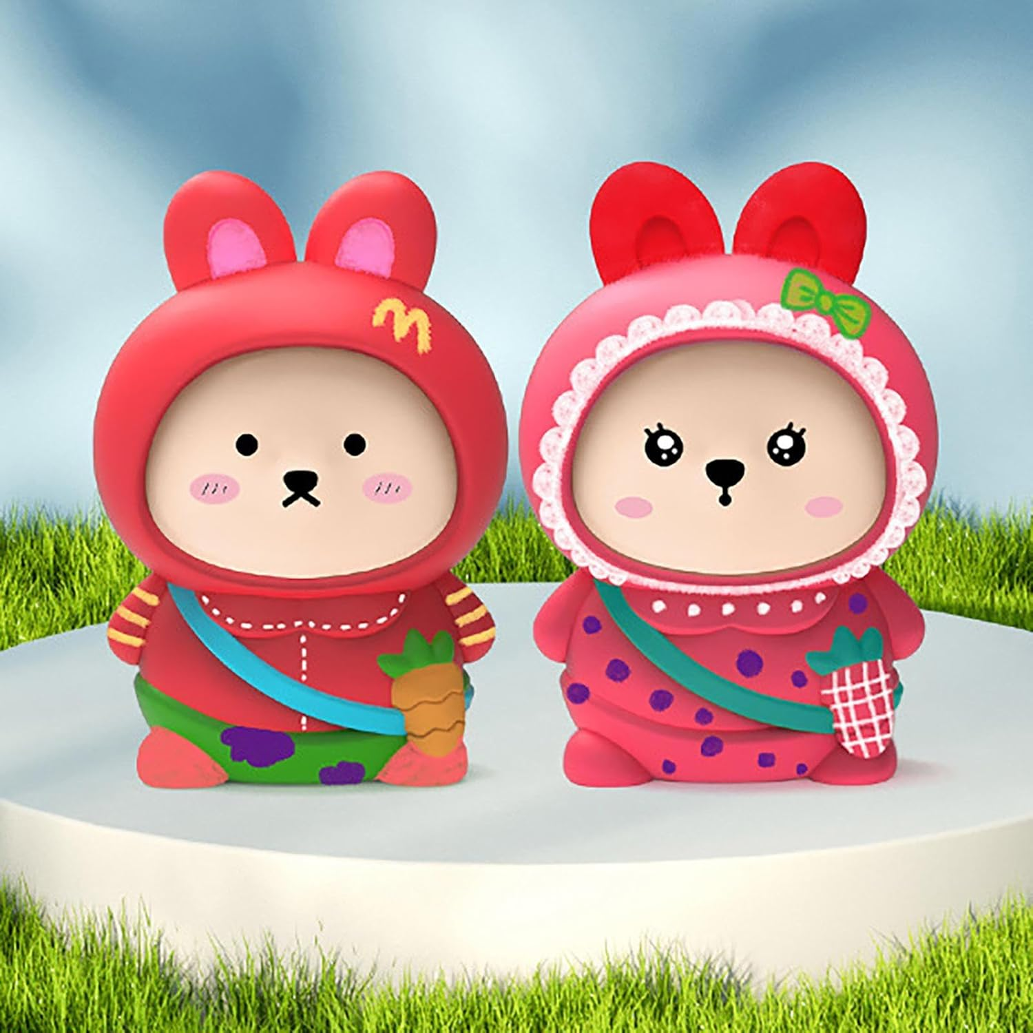 Nankoyal Paint Your Own Bunny Kit,Paint Rabbit Plaster - Includes 12 Color Pigments, 3 Rabbit Statues, 1 Color Palette, and 2 Paint Brushes image number 1