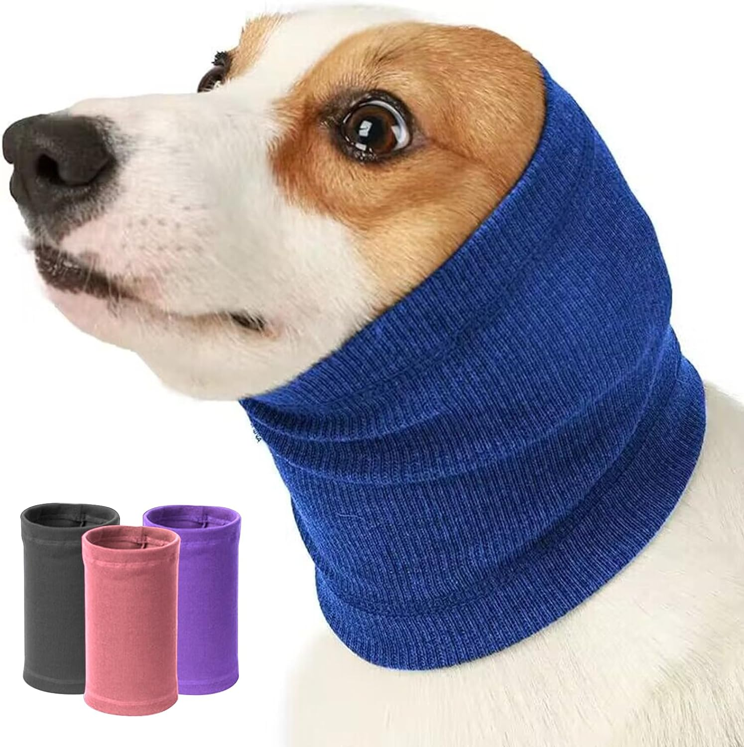 Nanaki Dog Calming Hoodie Quiet Head Cover Sleeves - Ear Covers Hood for Noise Bath, the Grooming and Force Drying Head Protection for Anxiety Relief and Calming Dog Neck and Ear Warmer