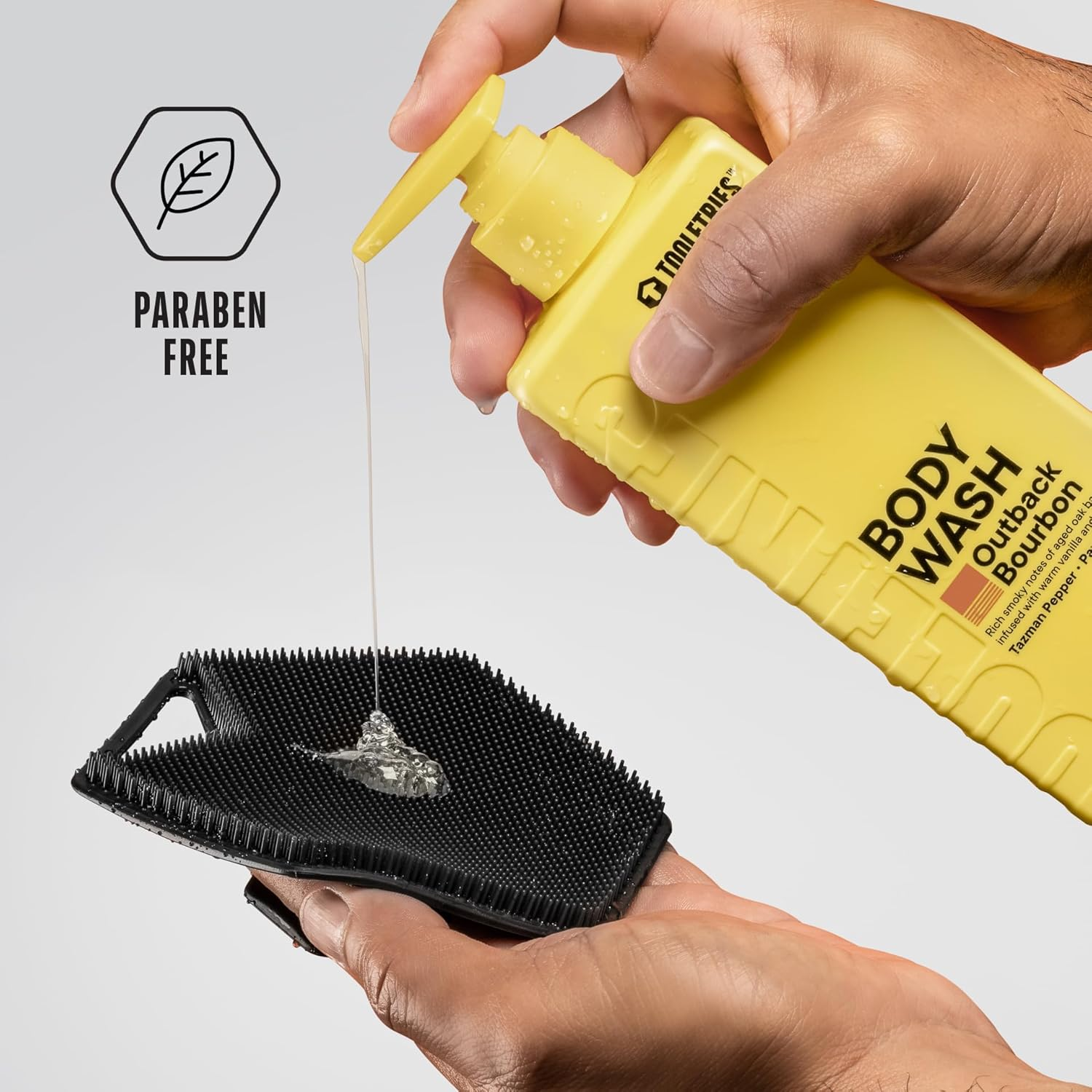 TOOLETRIES Superior Lather Men'S Body Wash Refill - Outback Bourbon Scent - Moisturising Shower Gel with Tazman Pepper - Extra Fresh, Paraben Free - 1L Pouch