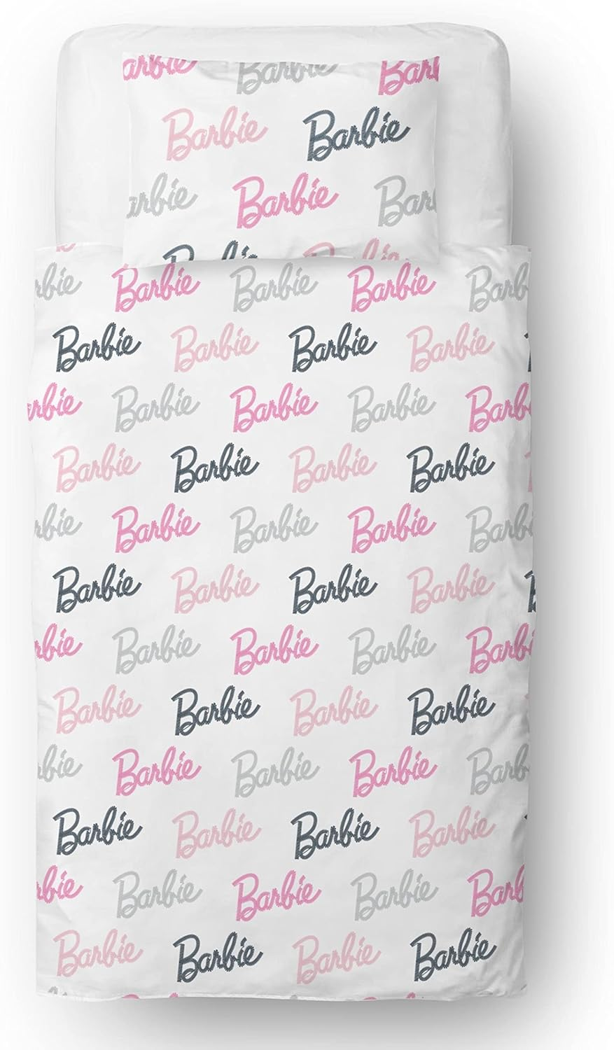 Character World Barbie Official Single Childs Duvet Cover Set | Figures Design Reversible 2 Sided Bedding Including Matching Pillow Case Brands Polyester Single Quilt Cover, Pink (BARFGSDS002UK1) image number 6