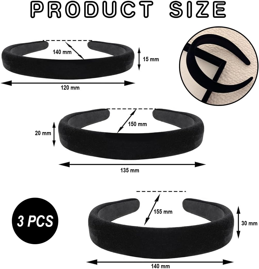 Aililong 4 Pieces Baby Headband Velvet Headbands for Newborns, Toddlers and Babies, Elastic, Soft, Perfect Size, Hair Band for Women and Girls image number 2