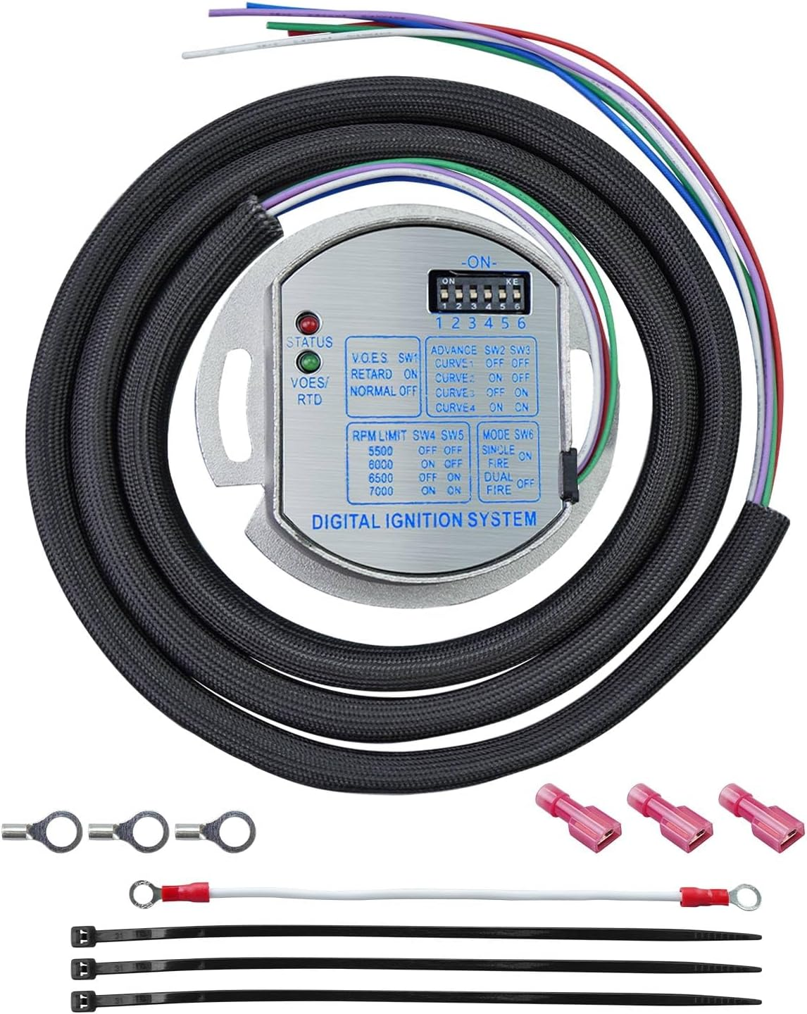 Single Fire Electronic Ignition Programmable Fit for Harley Davidson Carbed Big Twin Models 1970-1999 Sportster Models 1971-2003 Replace 53-644 image number 2