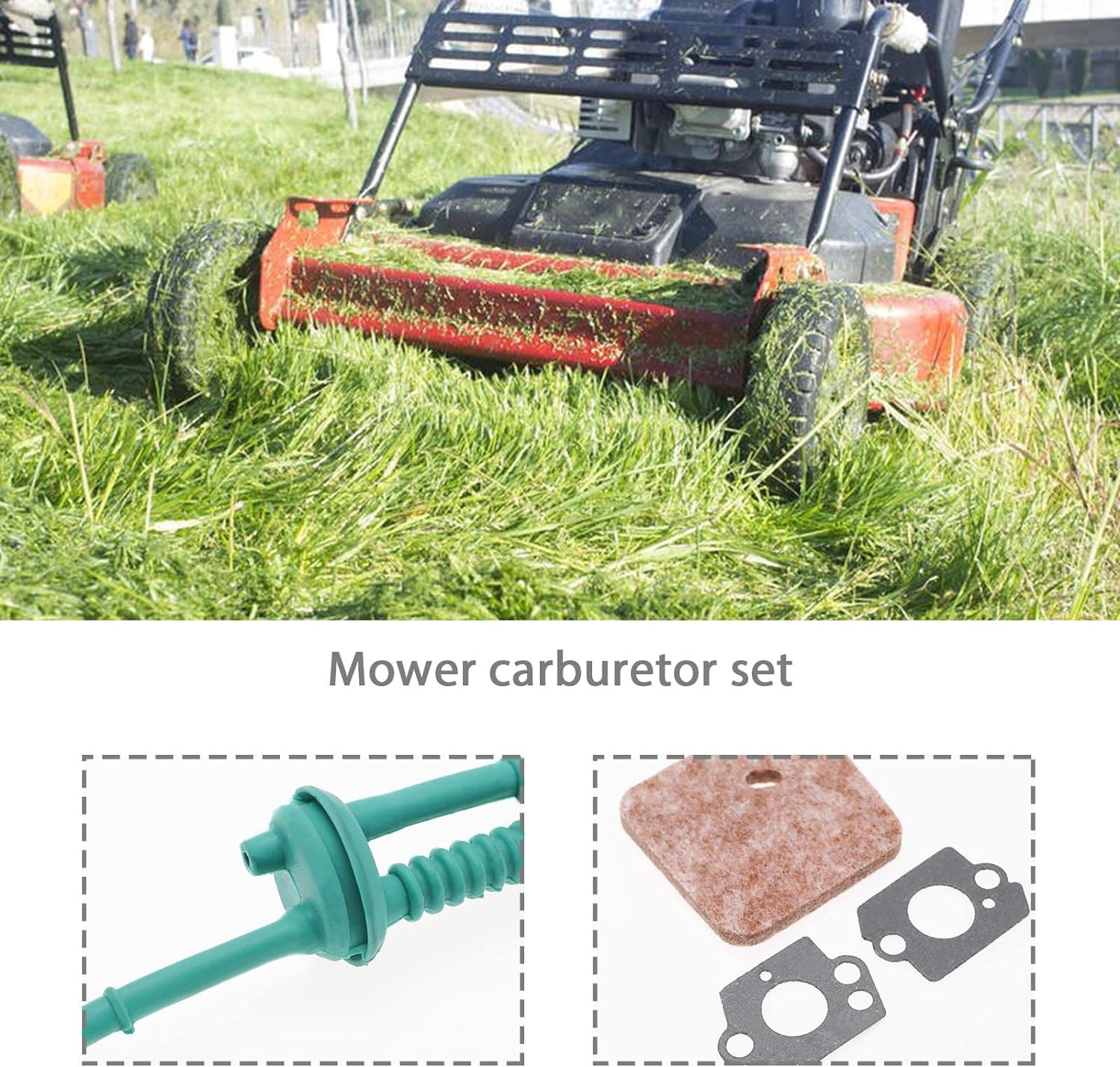 Set with 9Pcs Carburetor Kit Replacement Compatible with STIHL FS55 FS55R FS55RC FS38 KM55 HL45 KM55R Carburetor Service Kit image number 5